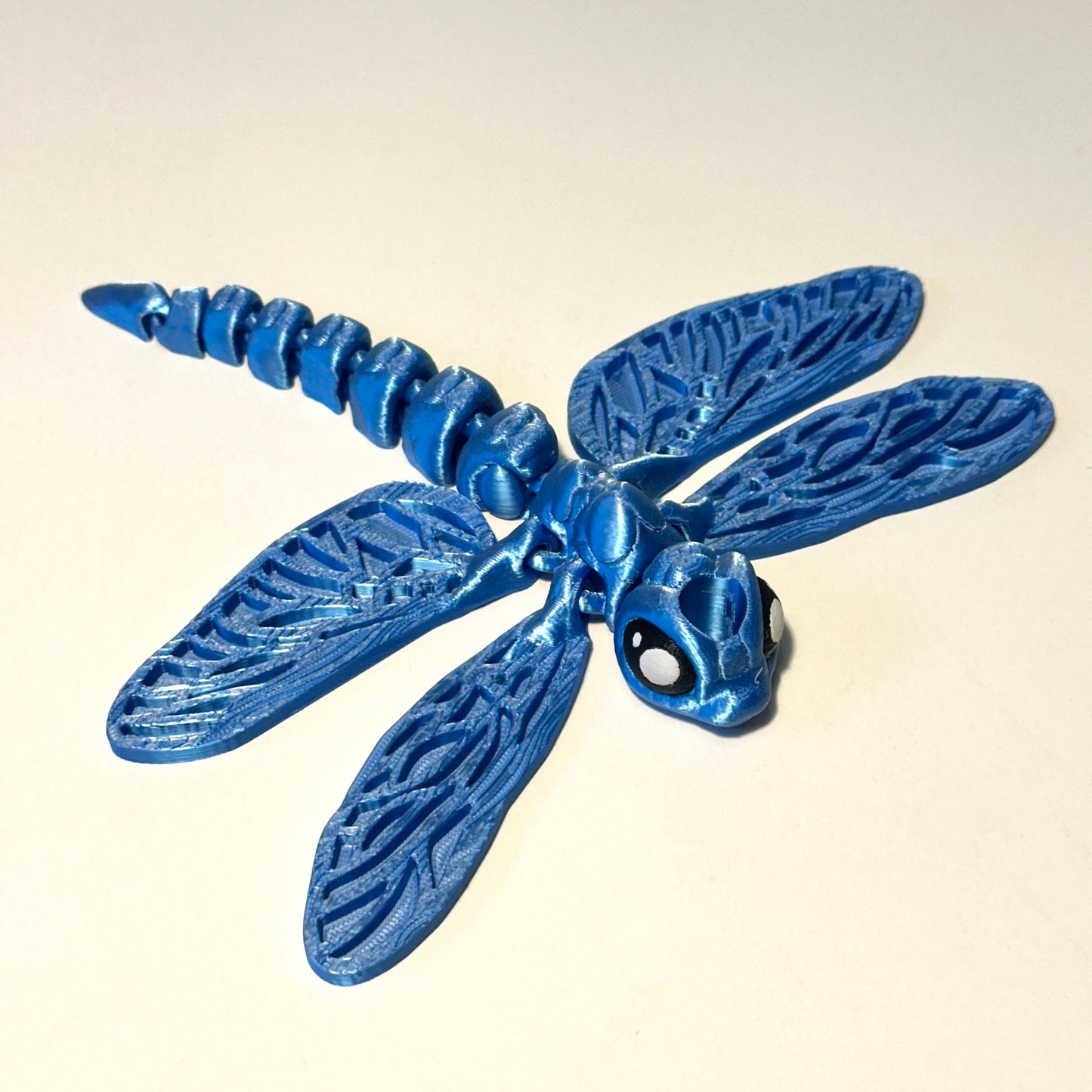 Dragonfly & Straw Topper - 3D Printed Articulating Figure