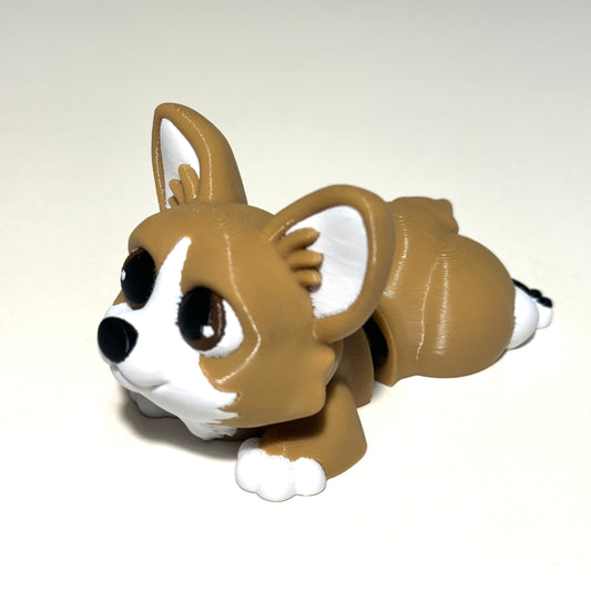 Paws Out Corgi - 3D Printed Articulating Figure