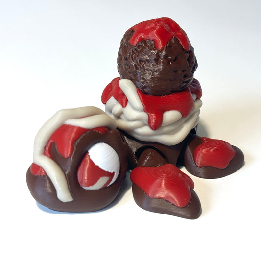 Spaghetti and Meatballs Turtle - 3D Printed Articulating Figure