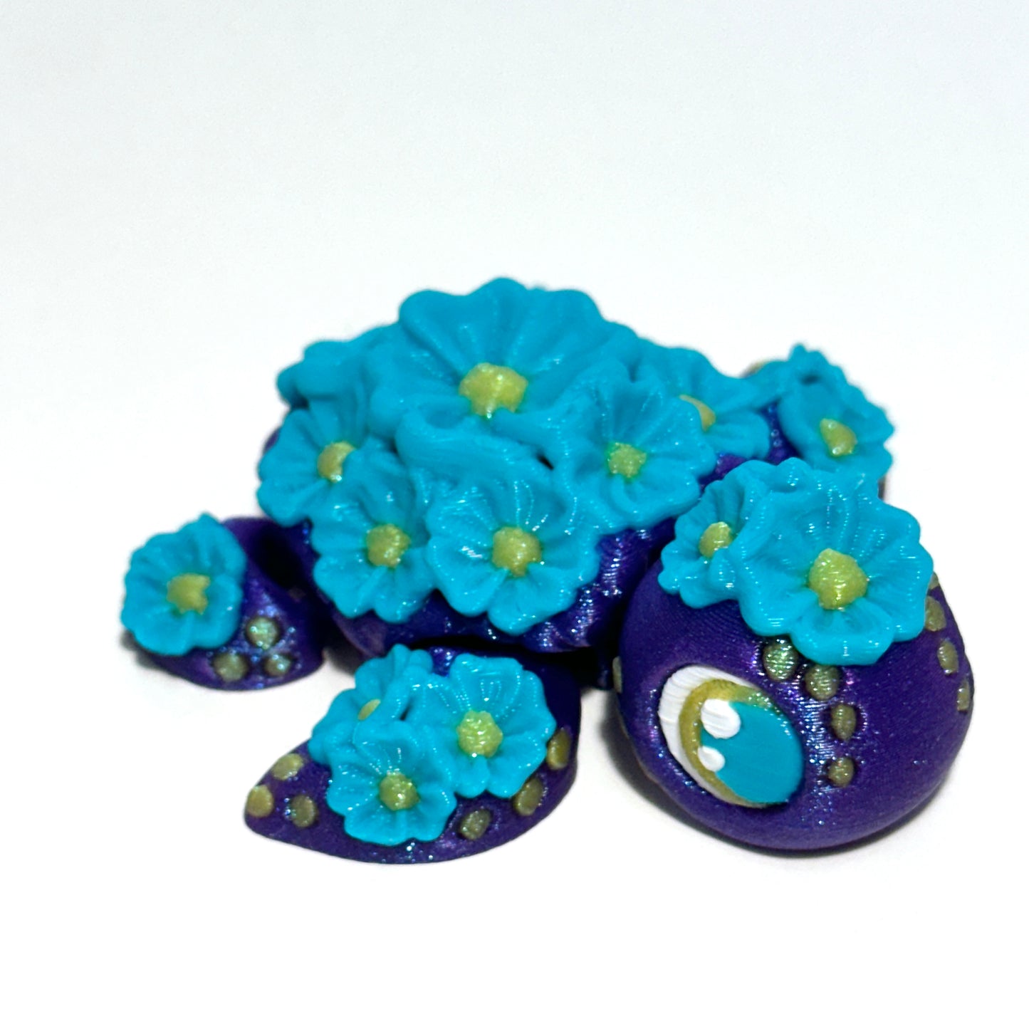 Cherry Blossom Turtle - 3D Printed Articulating Figure