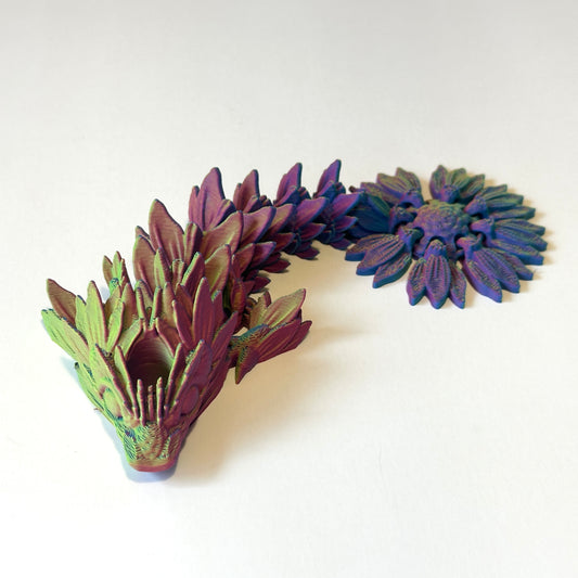 Sunflower Tadling Straw Topper - 3D Printed Articulating Figure