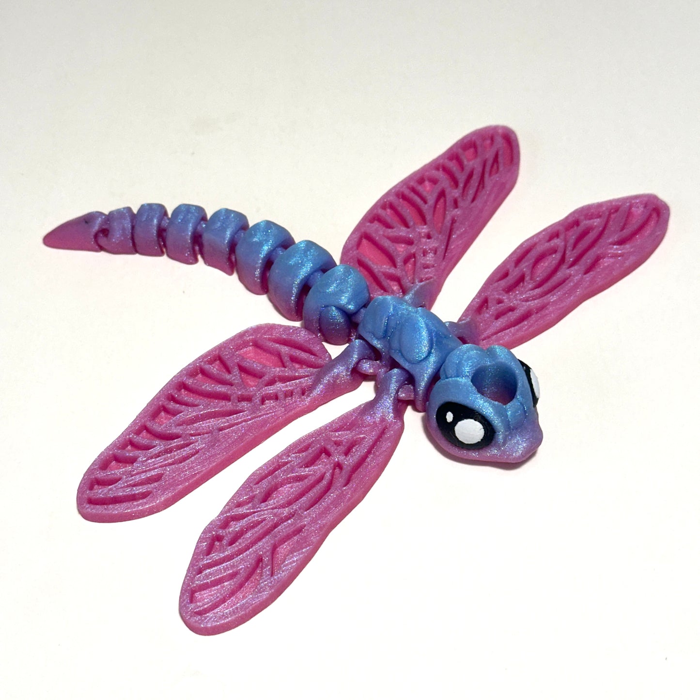 Dragonfly & Straw Topper - 3D Printed Articulating Figure