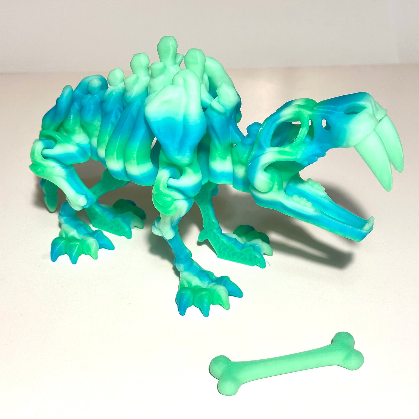 Giant Flexi Skeleton Saber Tooth Tiger - 3D Printed Articulating Figure