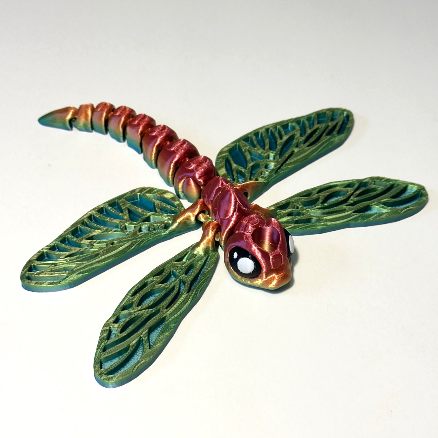 Dragonfly & Straw Topper - 3D Printed Articulating Figure