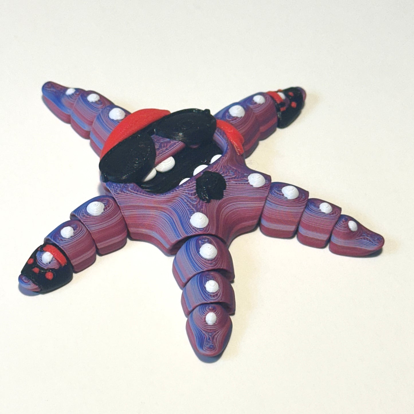 Biker Starfish - 3D Printed Articulating Figure