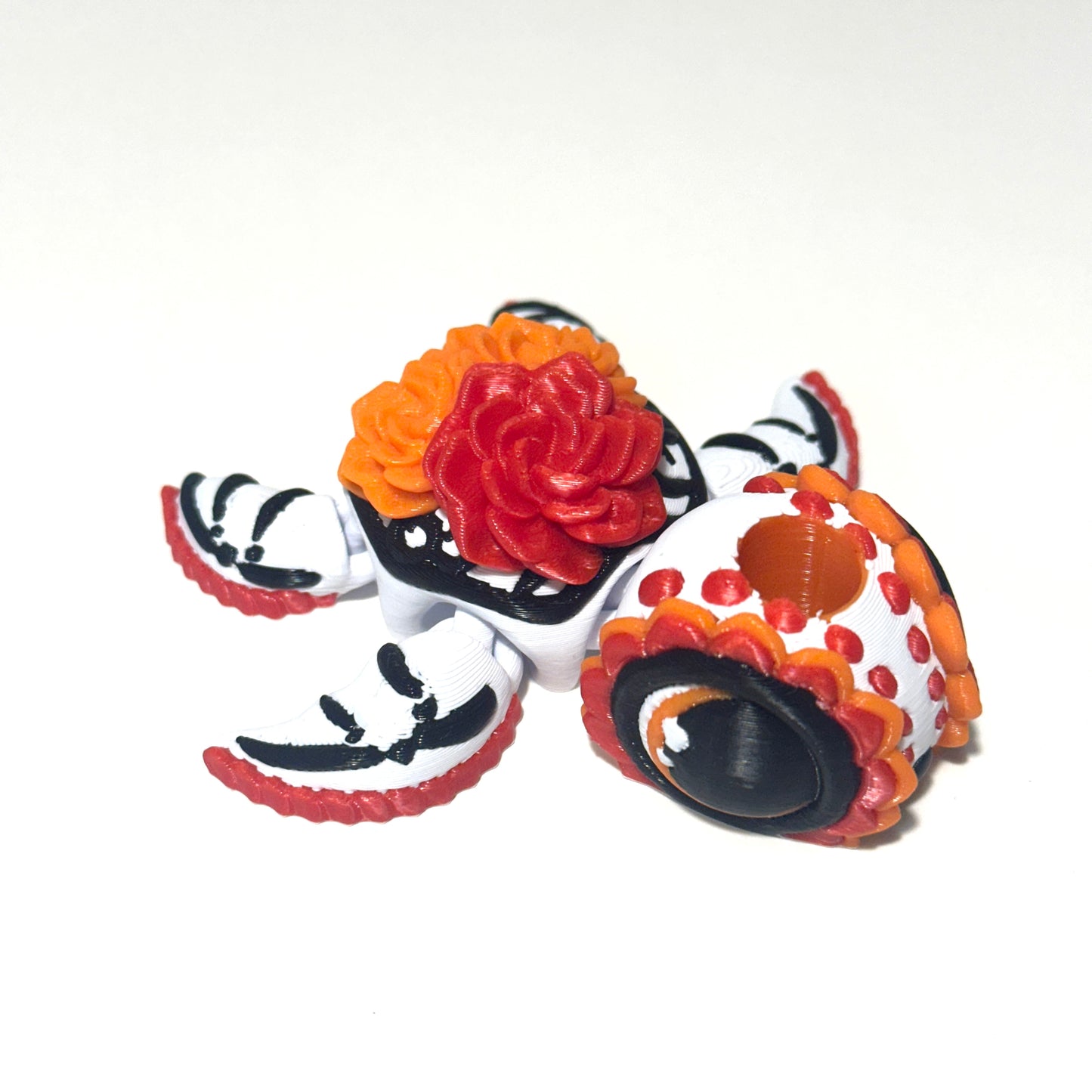 Dia De Los Muertos Turtle- 3D Printed Articulating Figure
