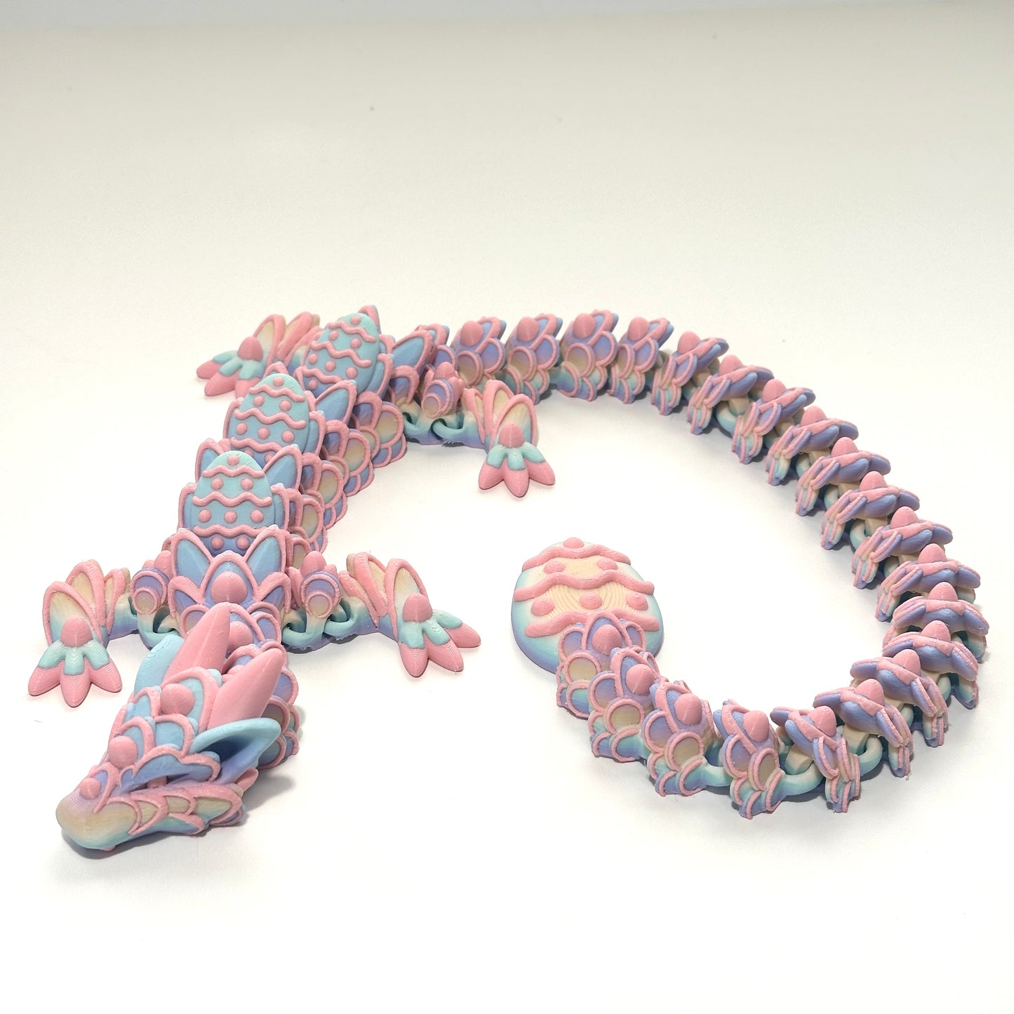 Large Easter Cookie Dragon - 3D Printed Articulating Figure
