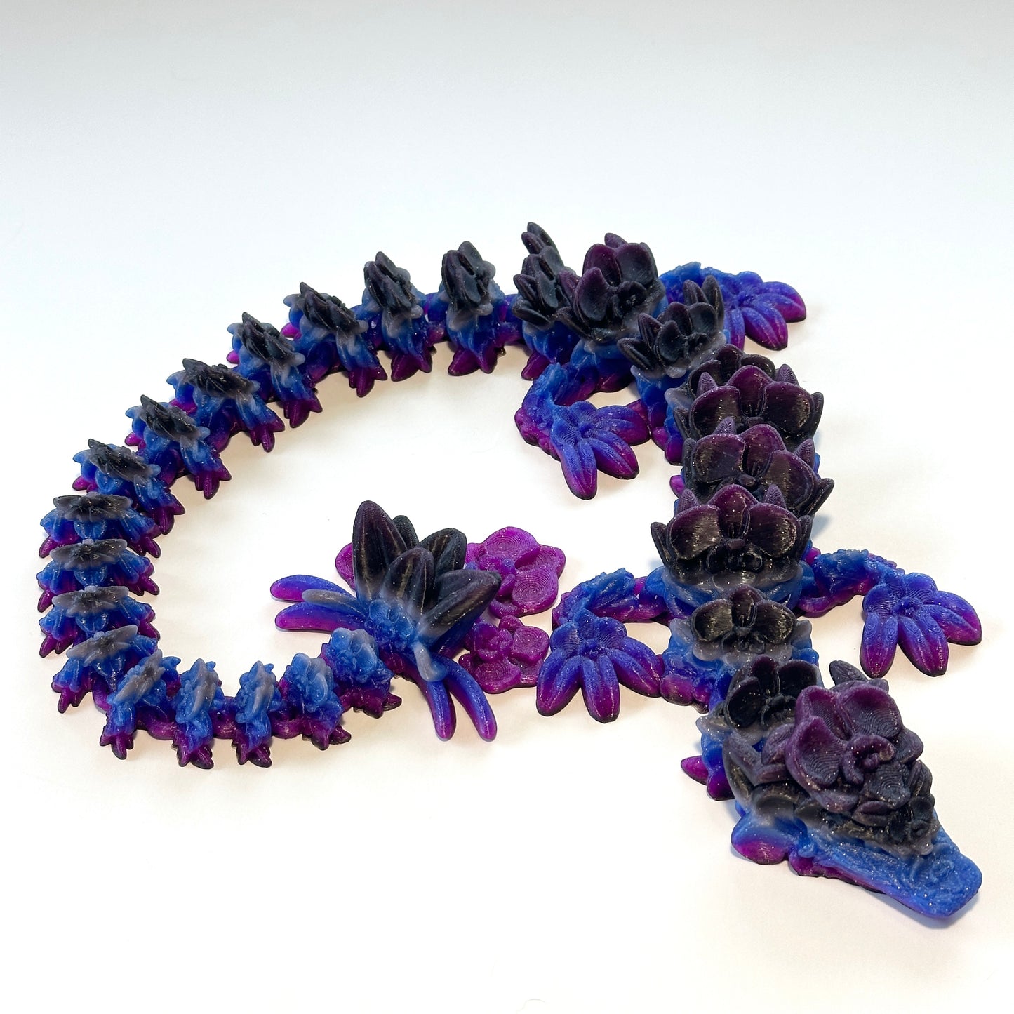Large Orchid Dragon - 3D Printed Articulating Figure