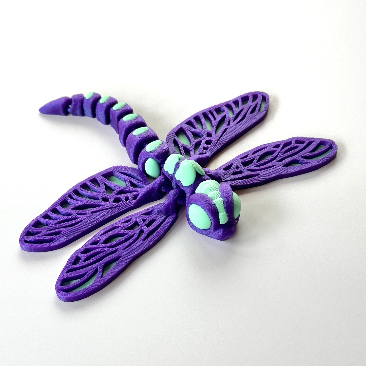 Dragonfly & Straw Topper - 3D Printed Articulating Figure