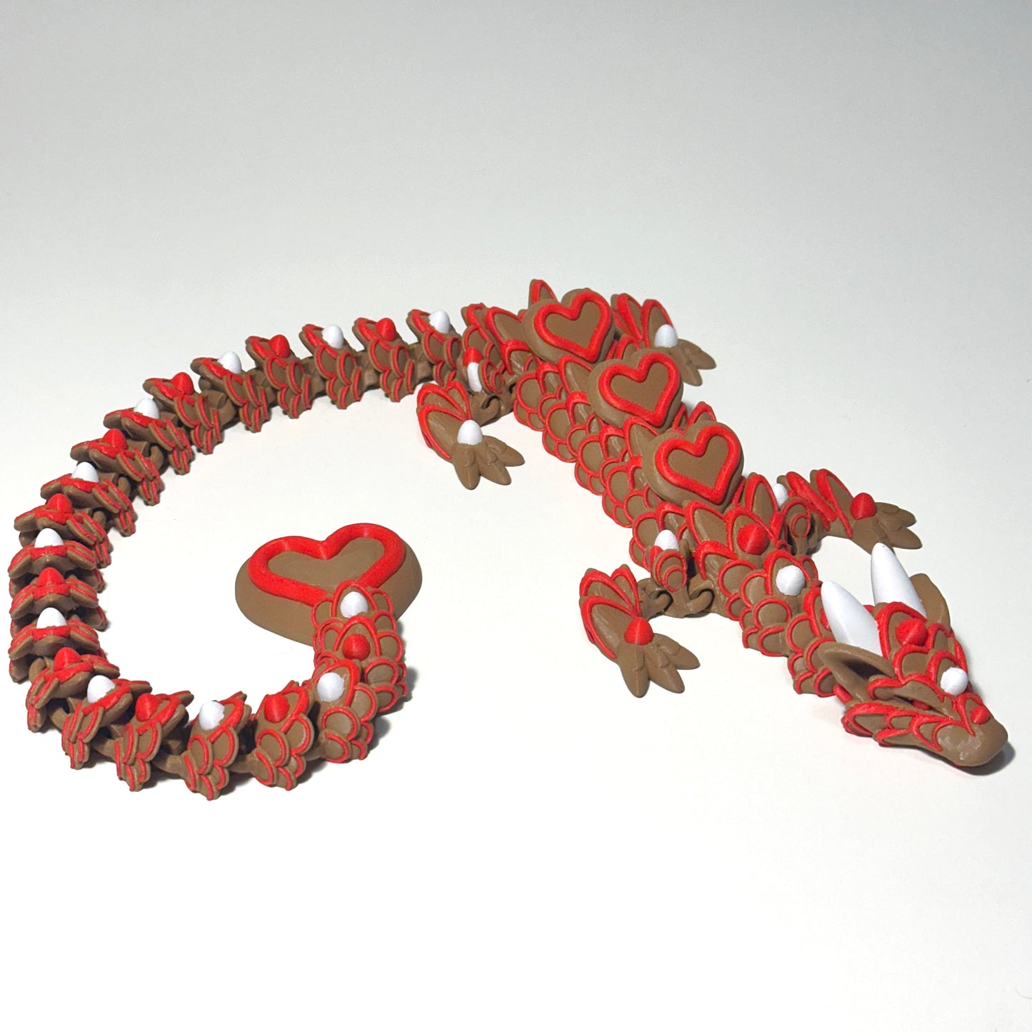 Large Cookie Heart Dragon - 3D Printed Articulating Figure