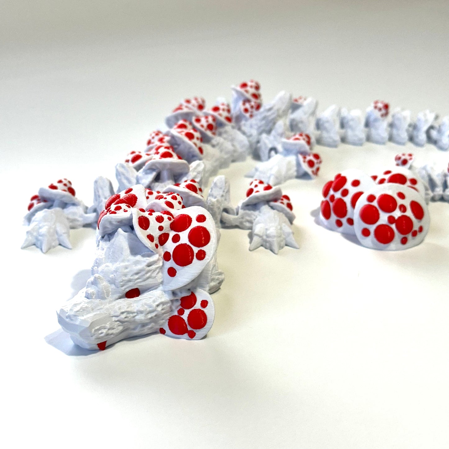 Large Mushroom Dragon - 3D Printed Articulating Figure