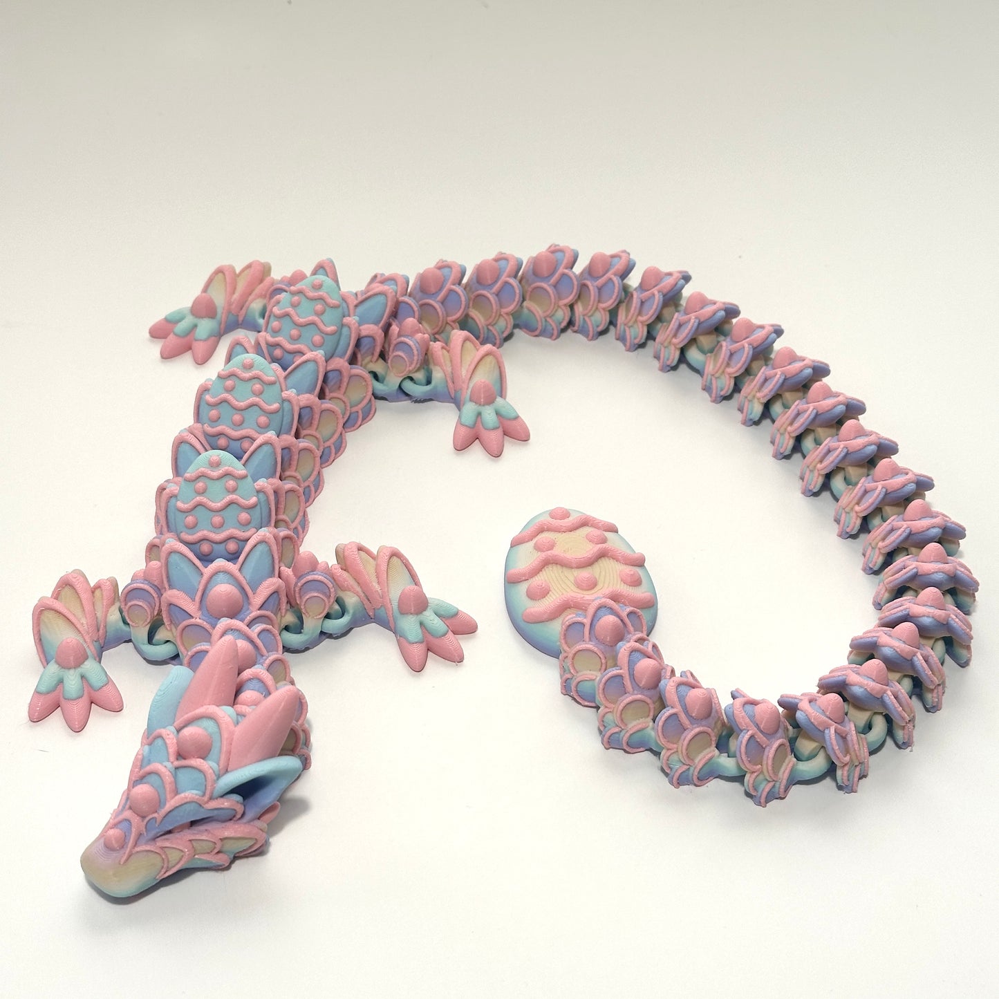 Large Easter Cookie Dragon - 3D Printed Articulating Figure
