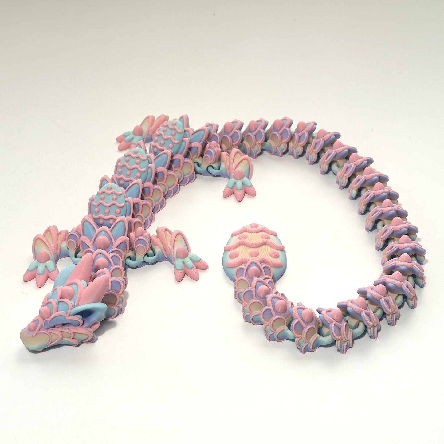 Large Easter Cookie Dragon - 3D Printed Articulating Figure