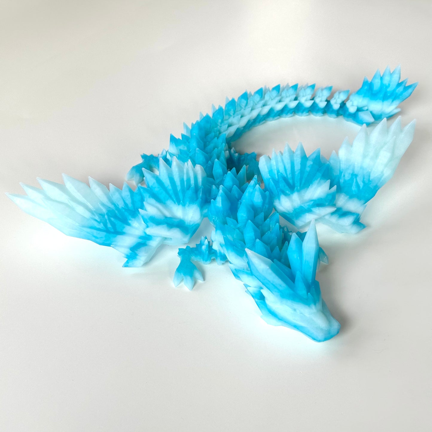 Large Crystal Wing Dragon - 3D Printed Articulating Figure