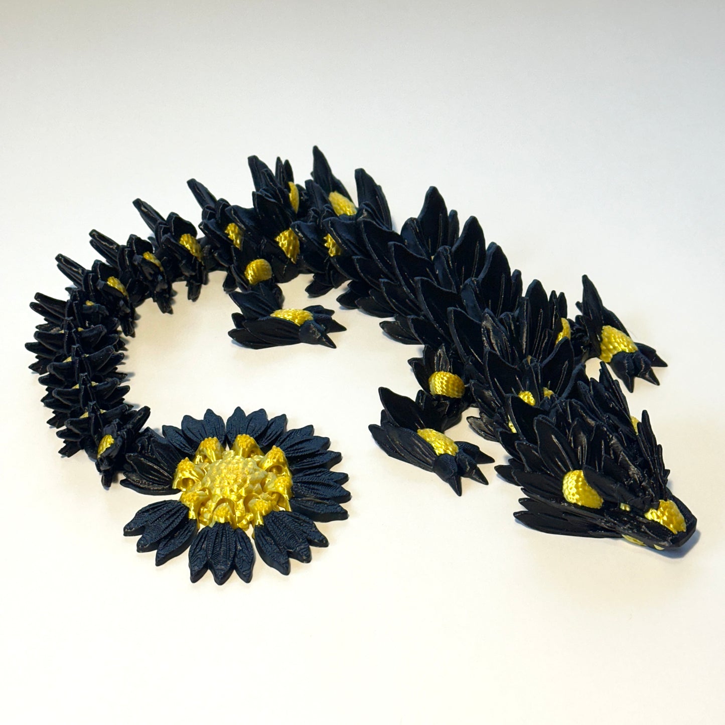 Large Sunflower Dragon - 3D Printed Articulating FIgure