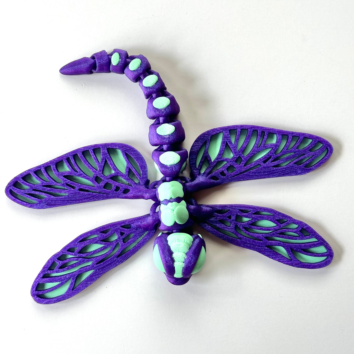 Dragonfly & Straw Topper - 3D Printed Articulating Figure
