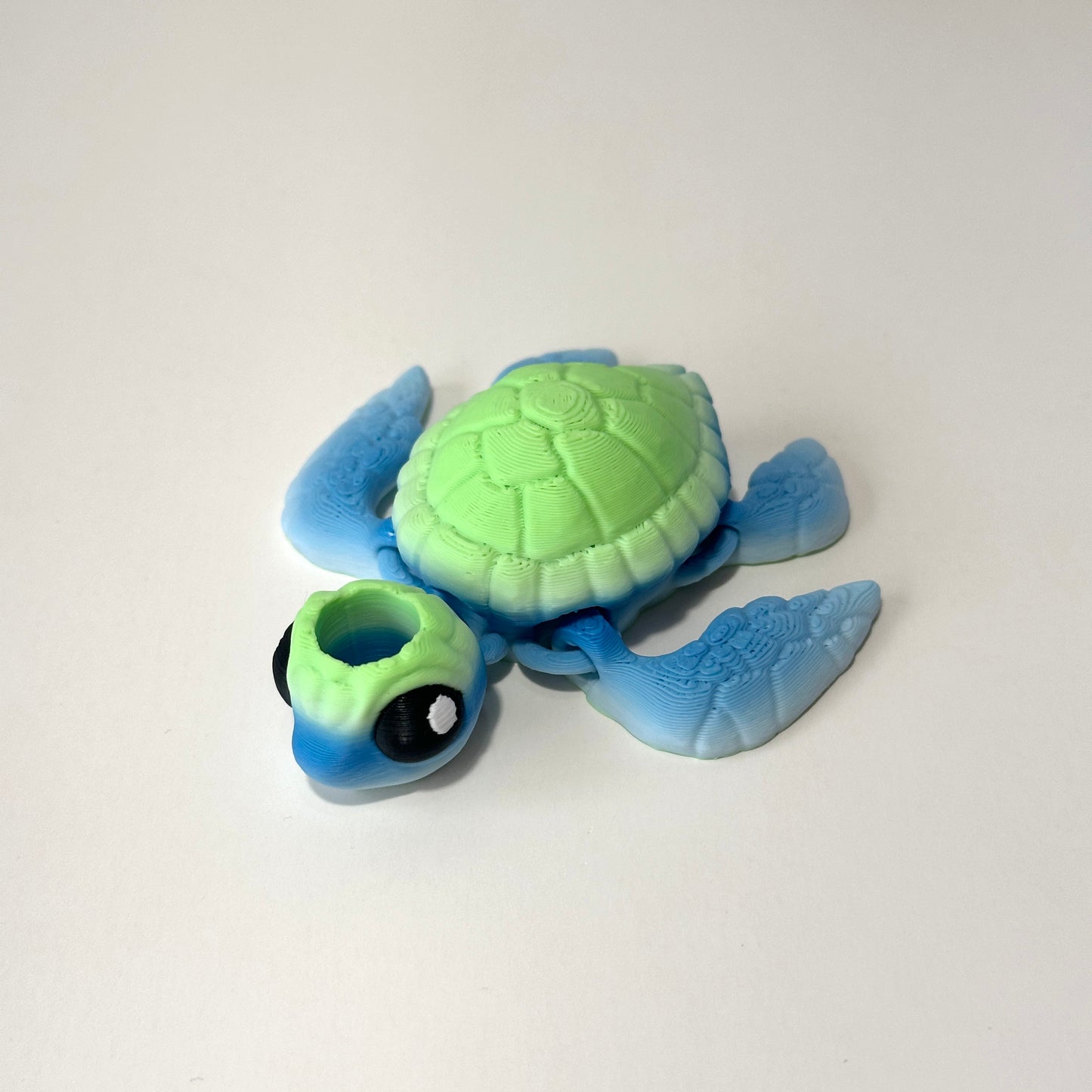 Sea Turtle Straw Topper - 3D Printed Articulating Figure