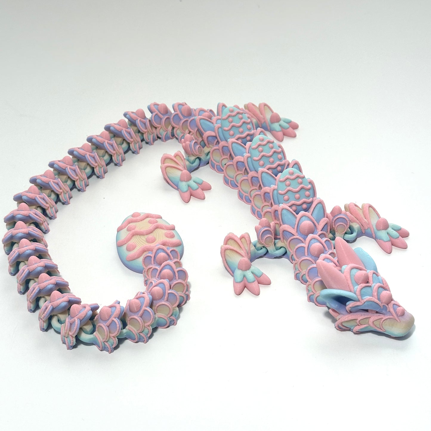 Large Easter Cookie Dragon - 3D Printed Articulating Figure