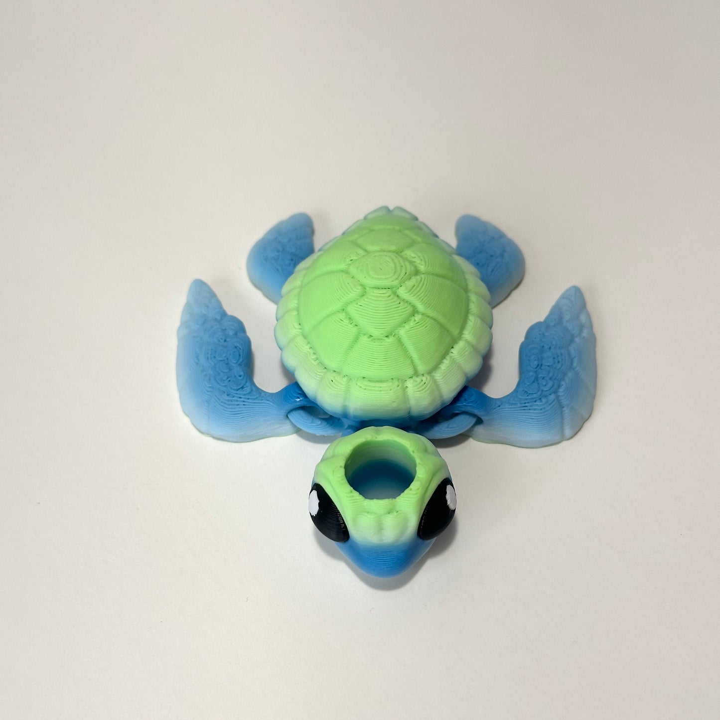 Sea Turtle Straw Topper - 3D Printed Articulating Figure