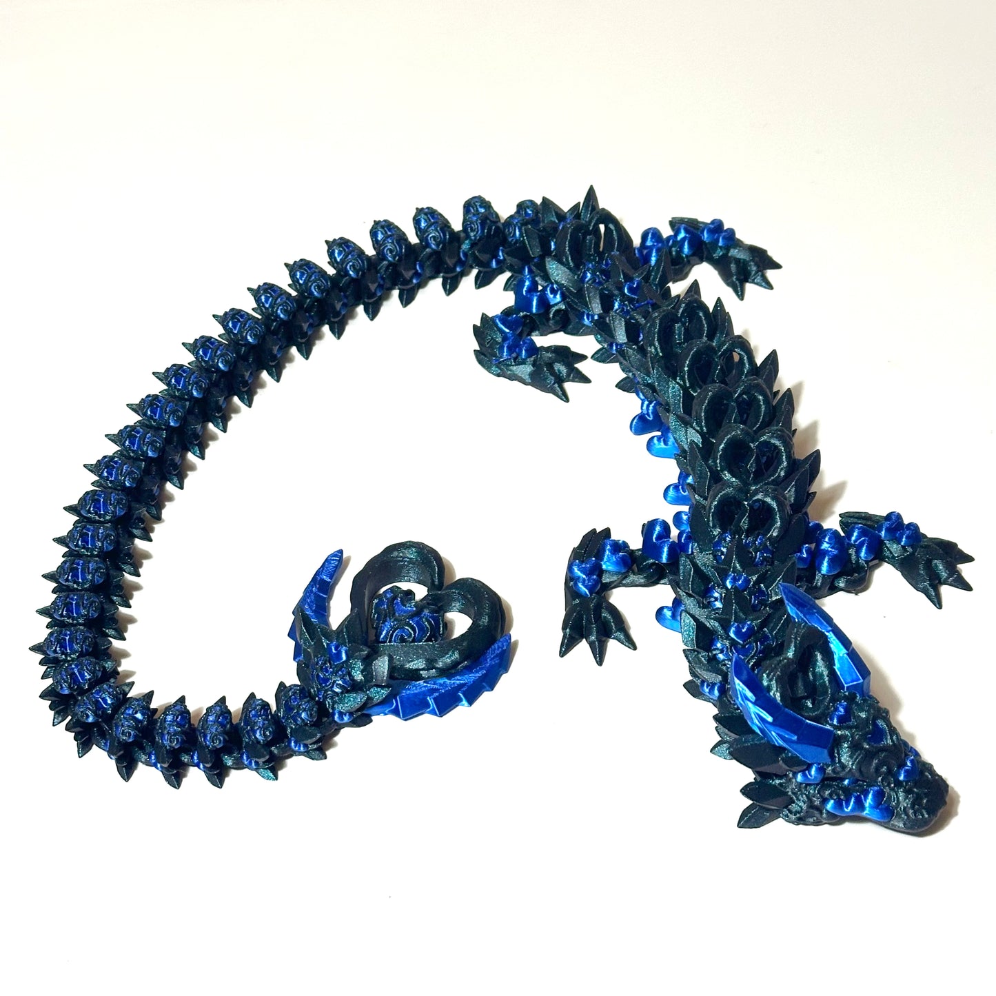 Large Dark Heart Dragon - 3D Printed Articulating Figure