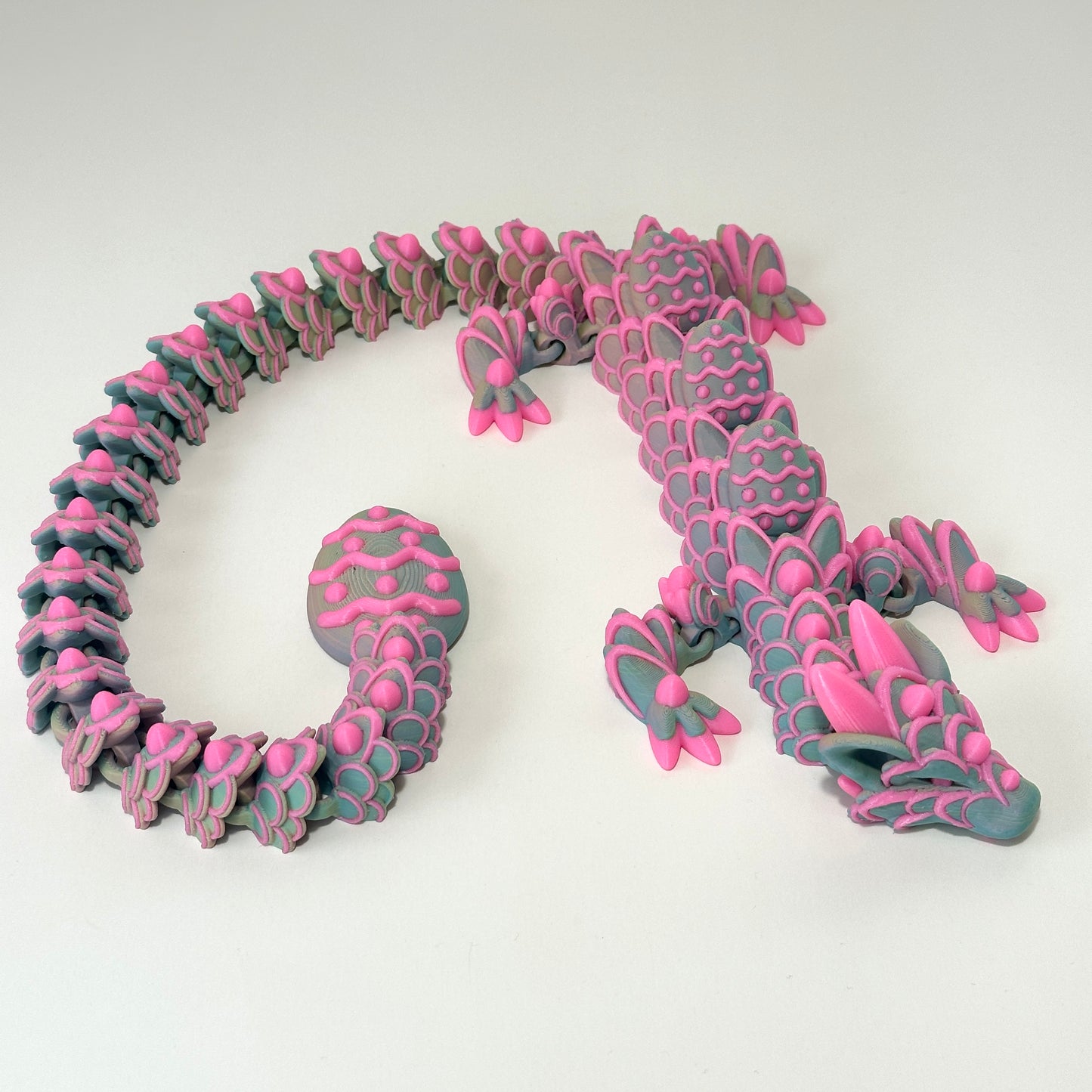 Large Easter Cookie Dragon - 3D Printed Articulating Figure