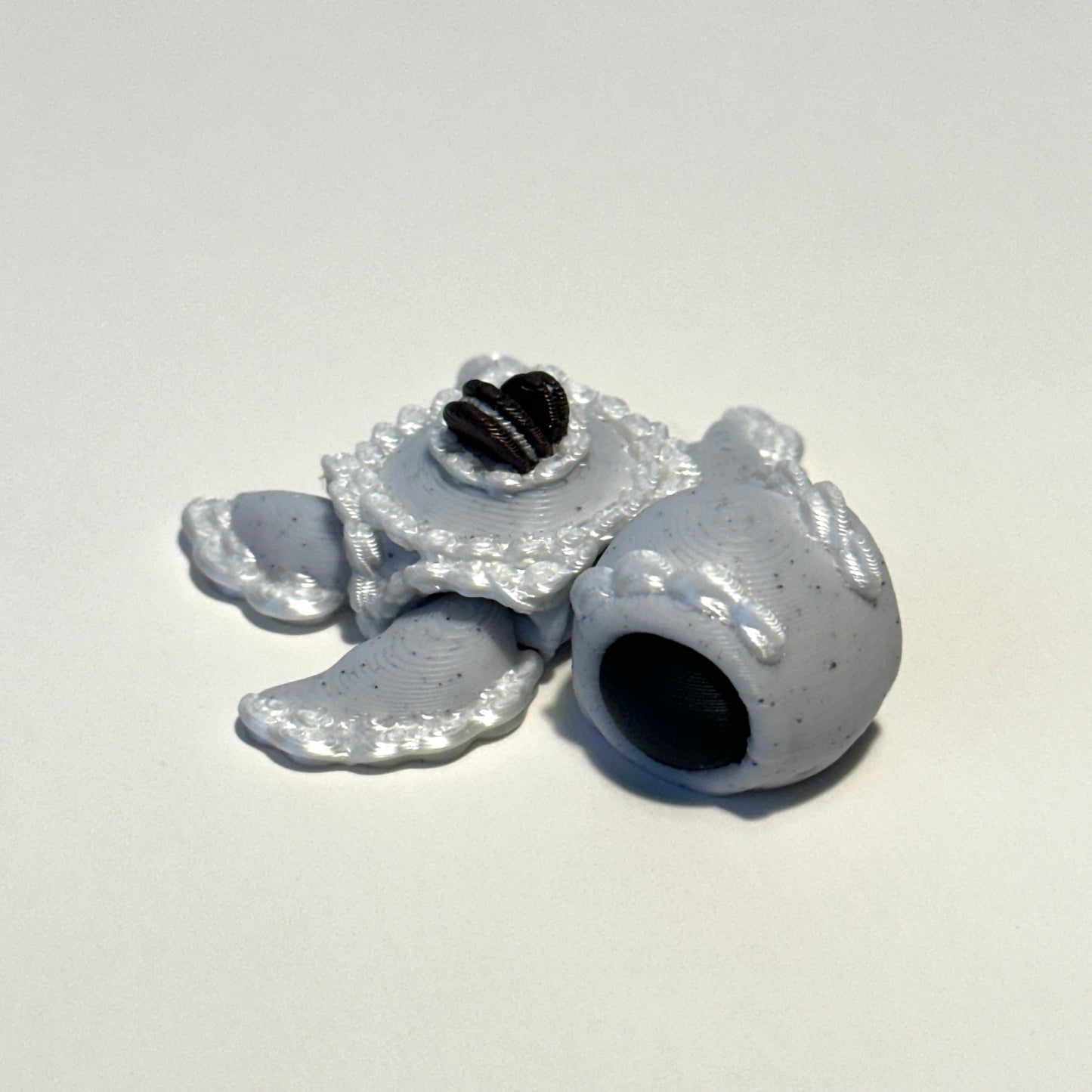 Mini Cookie Cake Turtle 3D Printed Articulating FIgure