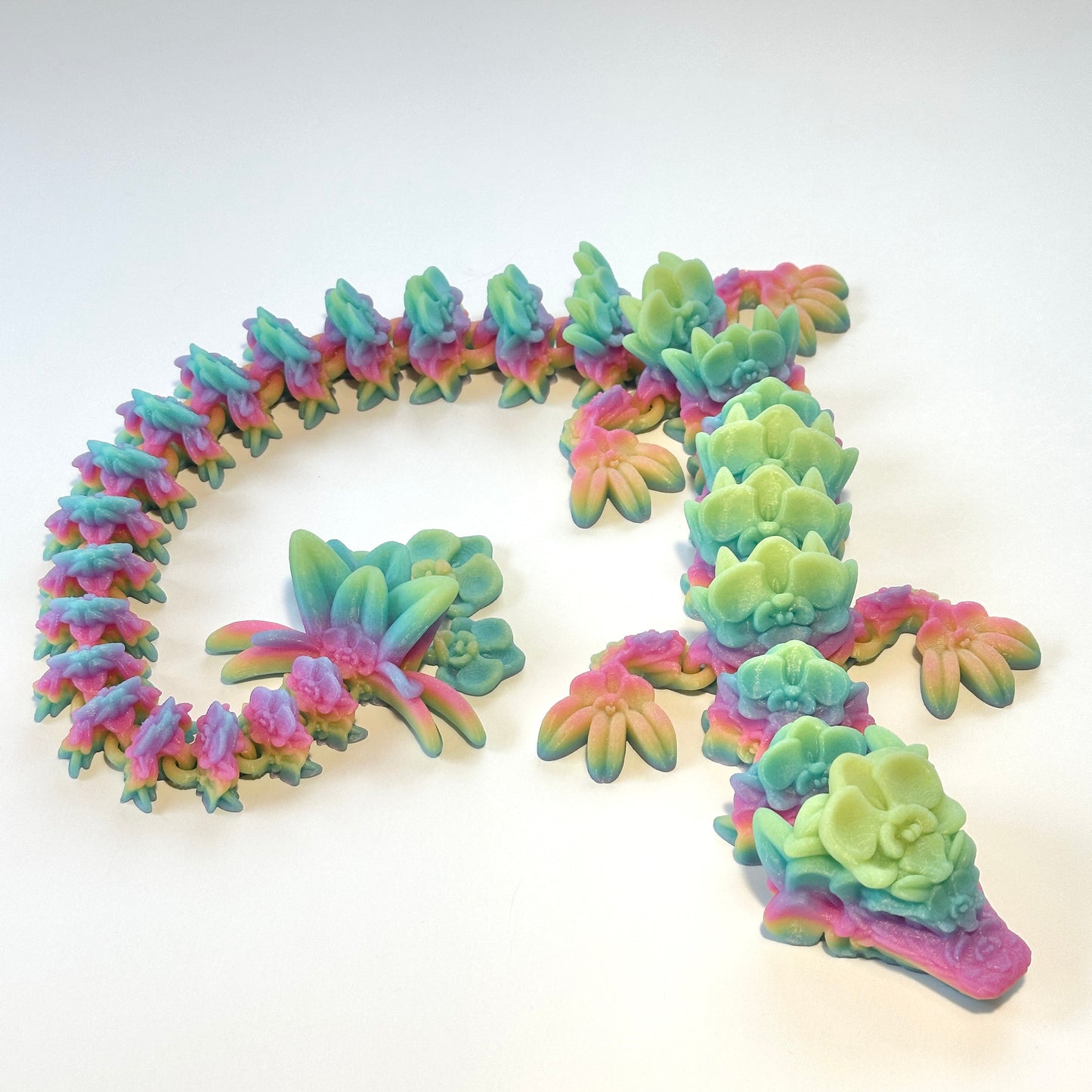 Large Orchid Dragon - 3D Printed Articulating Figure