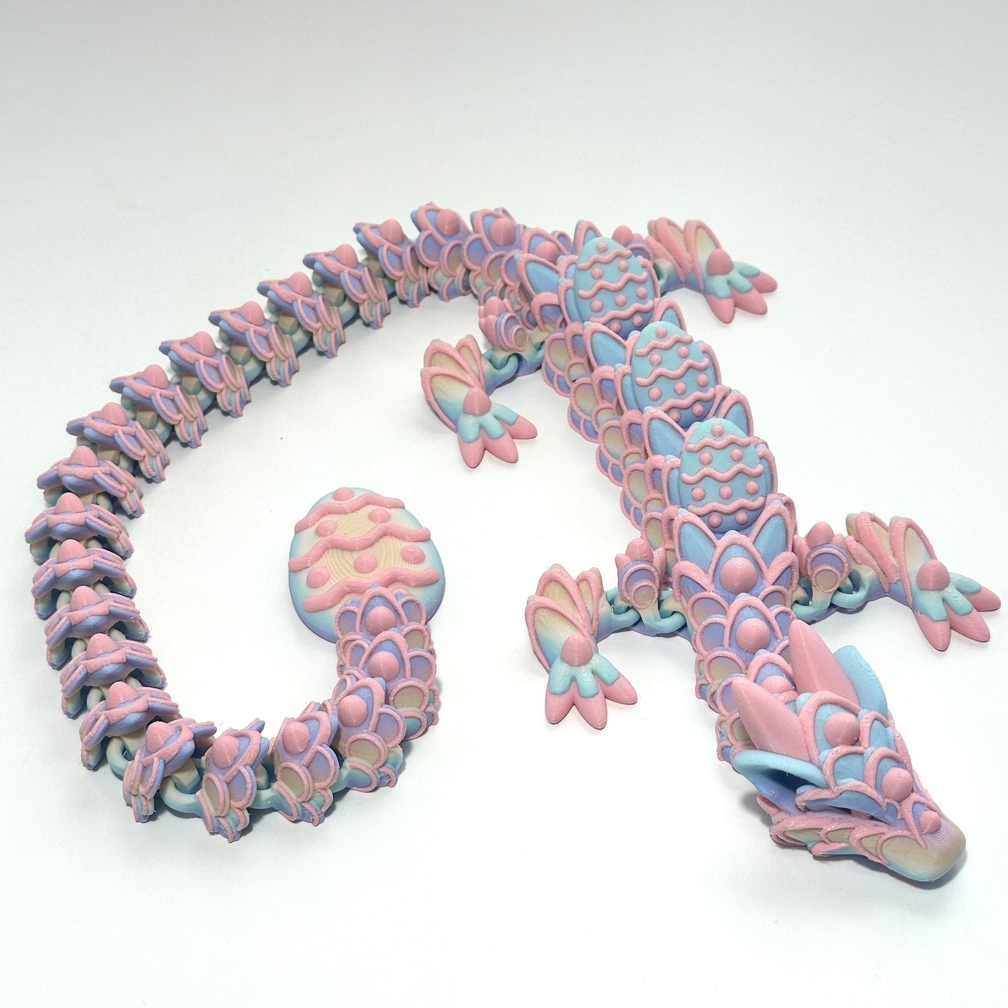 Large Easter Cookie Dragon - 3D Printed Articulating Figure