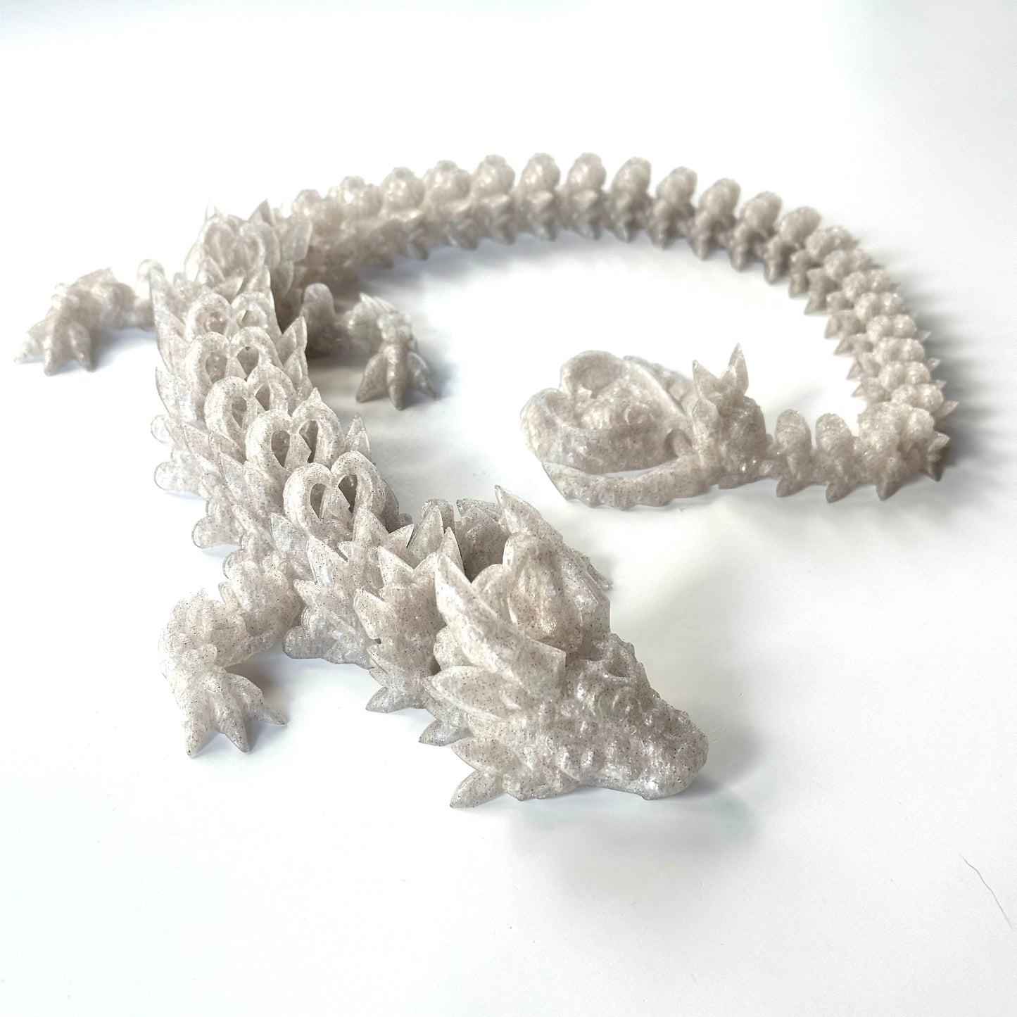 Large Dark Heart Dragon - 3D Printed Articulating Figure