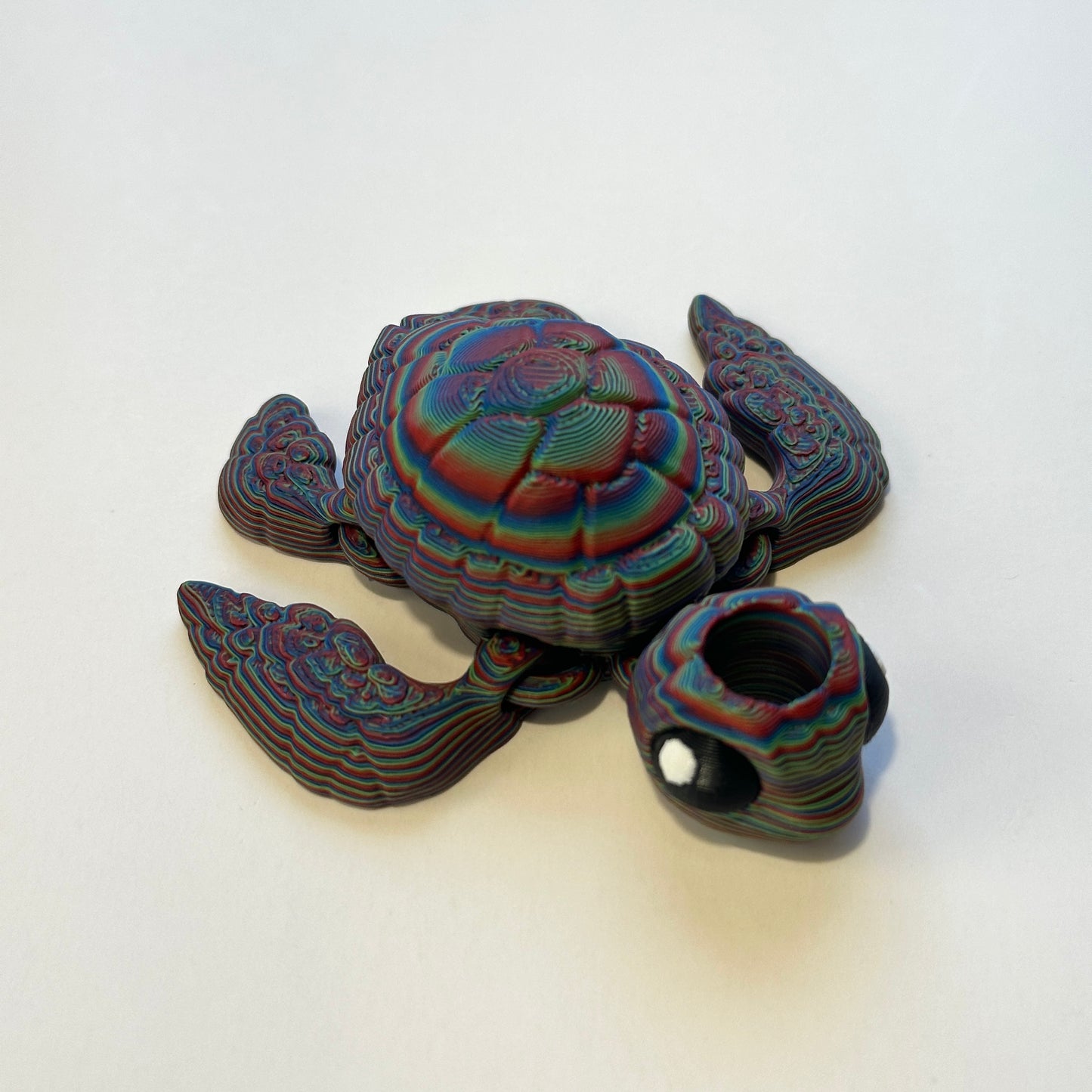 Sea Turtle Straw Topper - 3D Printed Articulating Figure