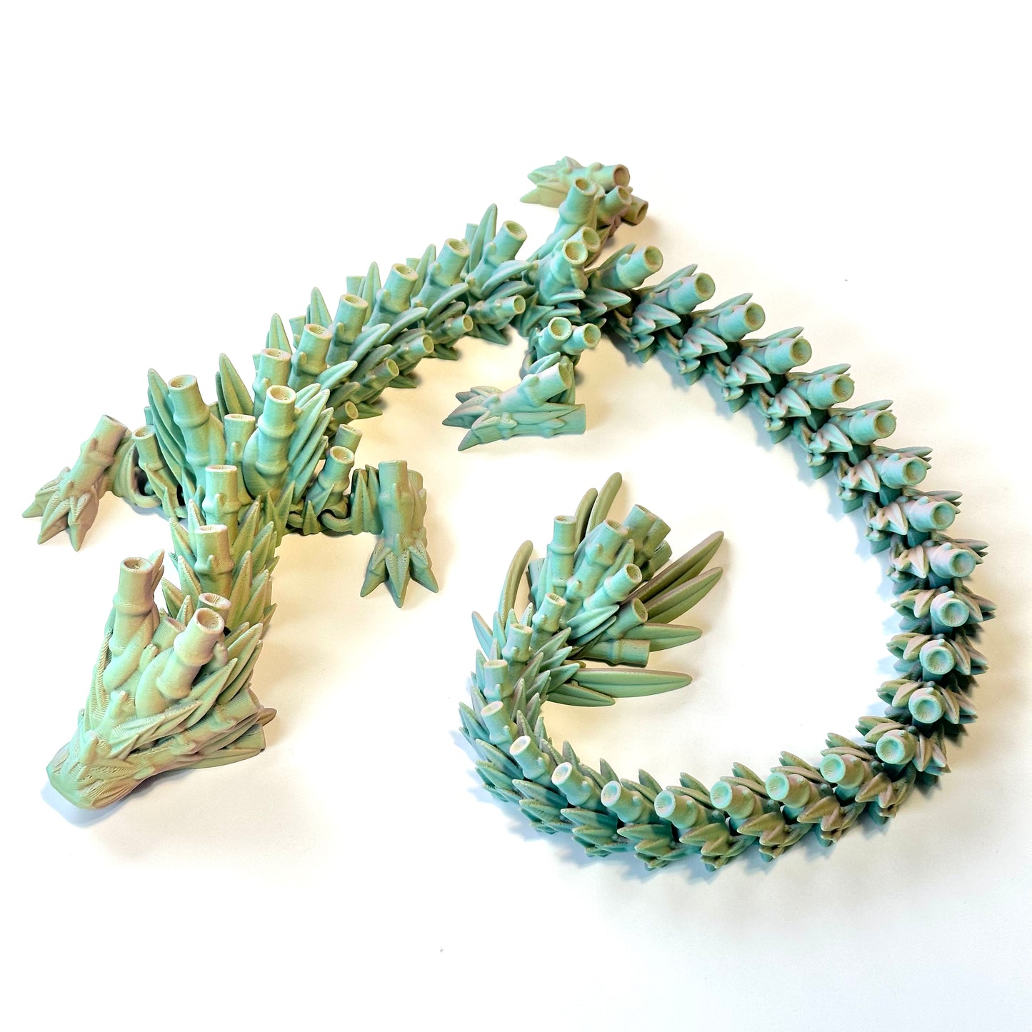 Large Bamboo Dragon - 3D Printed Articulating