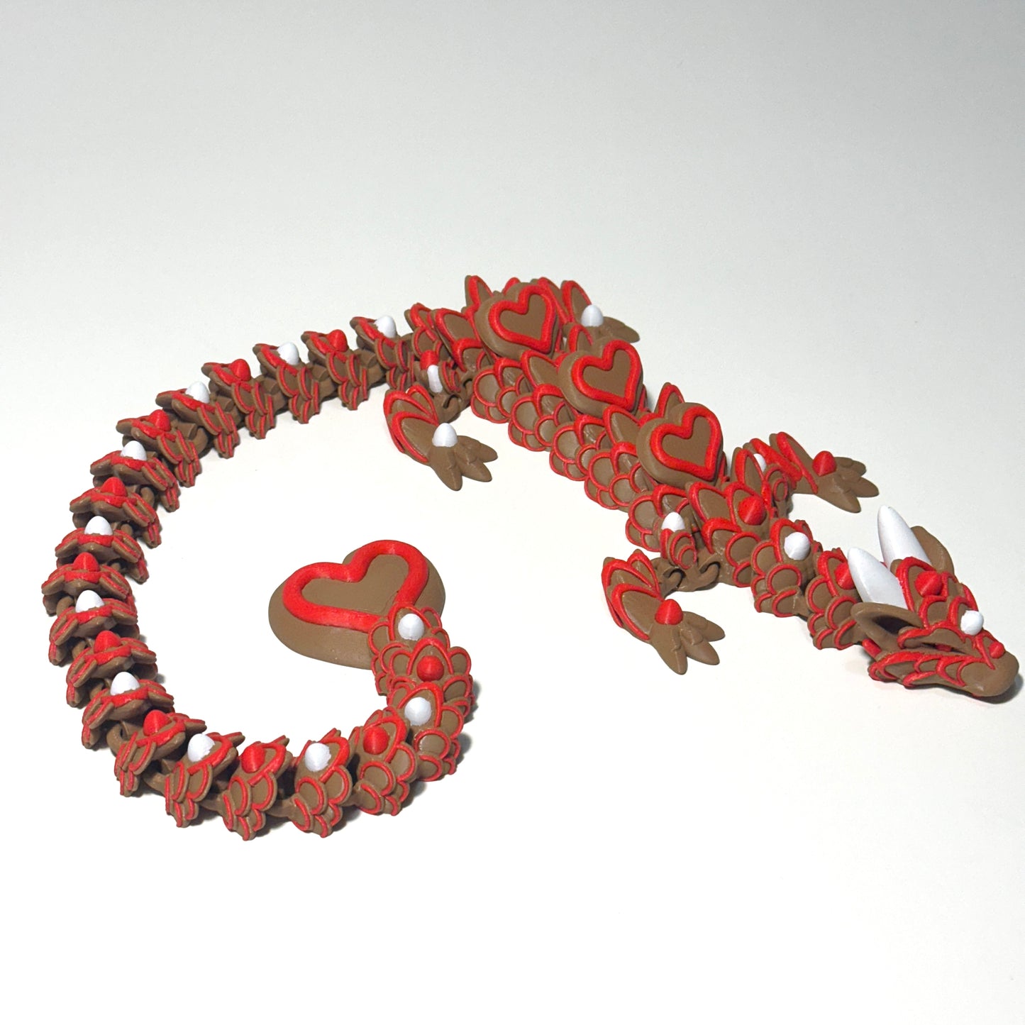 Large Cookie Heart Dragon - 3D Printed Articulating Figure
