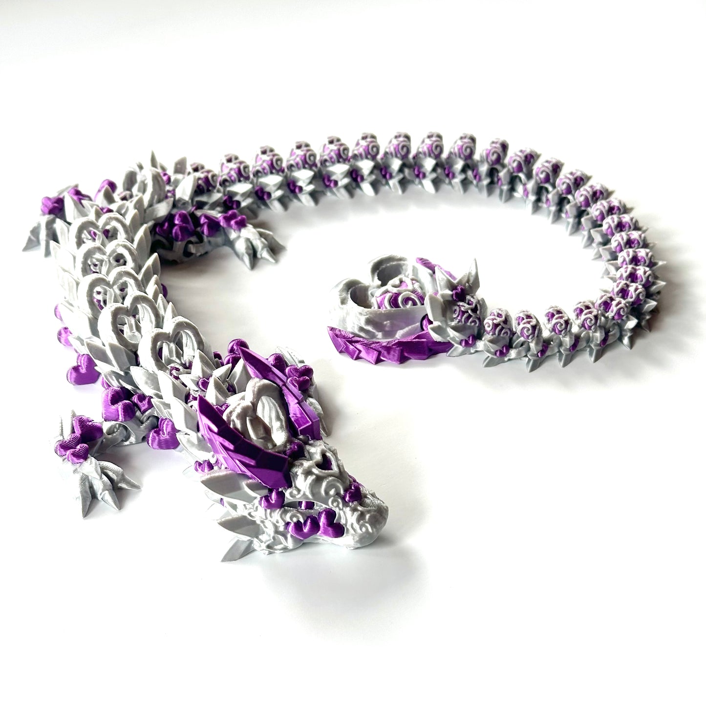 Large Dark Heart Dragon - 3D Printed Articulating Figure