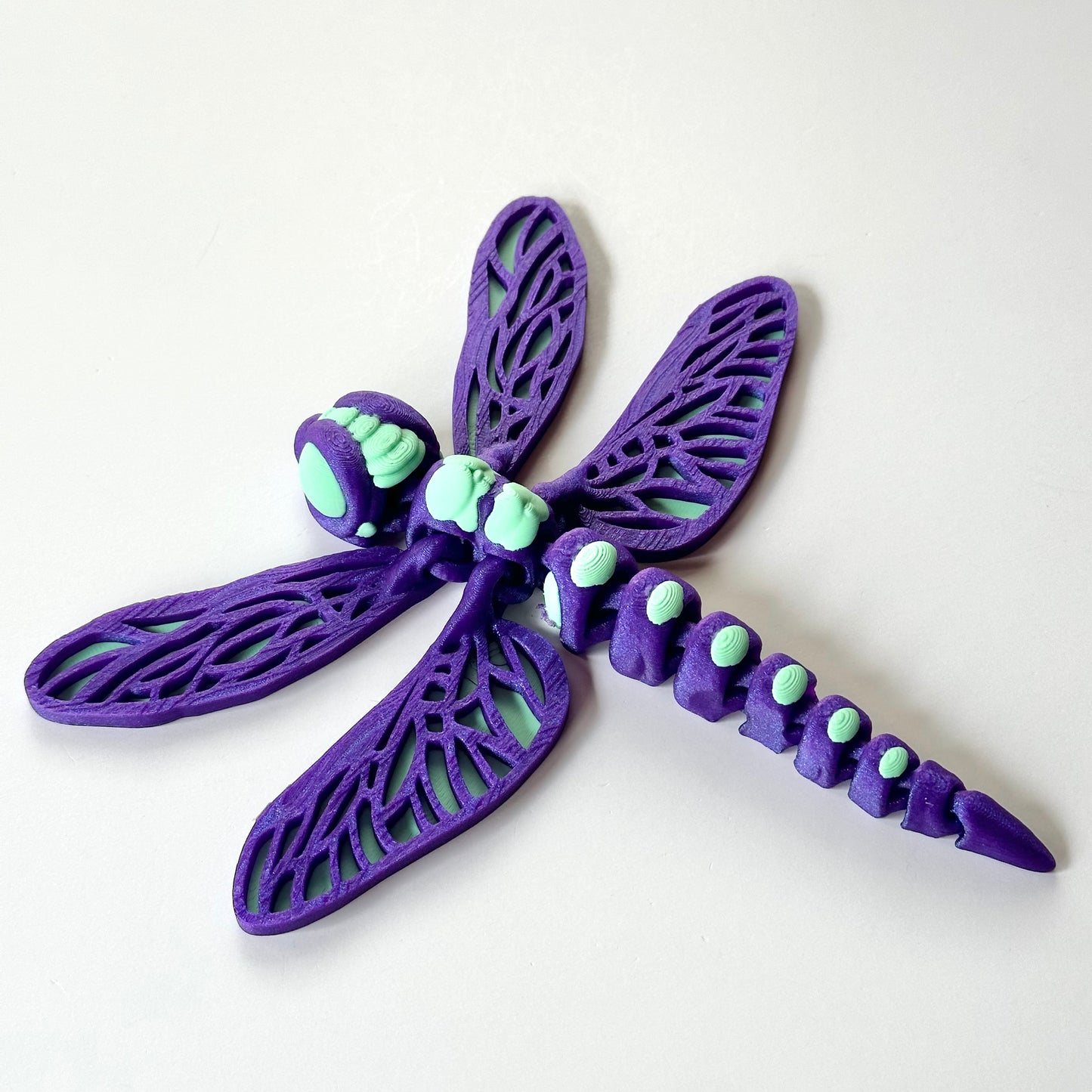 Dragonfly & Straw Topper - 3D Printed Articulating Figure