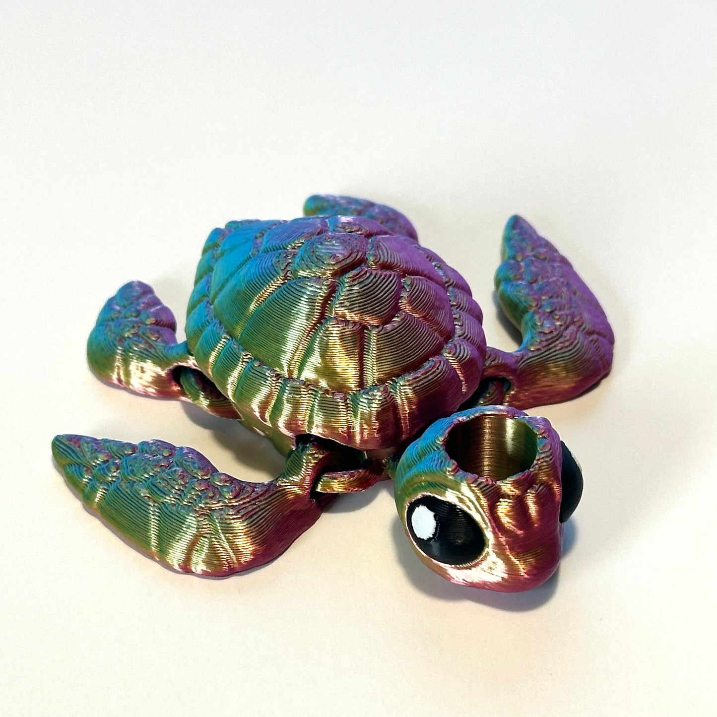 Sea Turtle Straw Topper - 3D Printed Articulating Figure