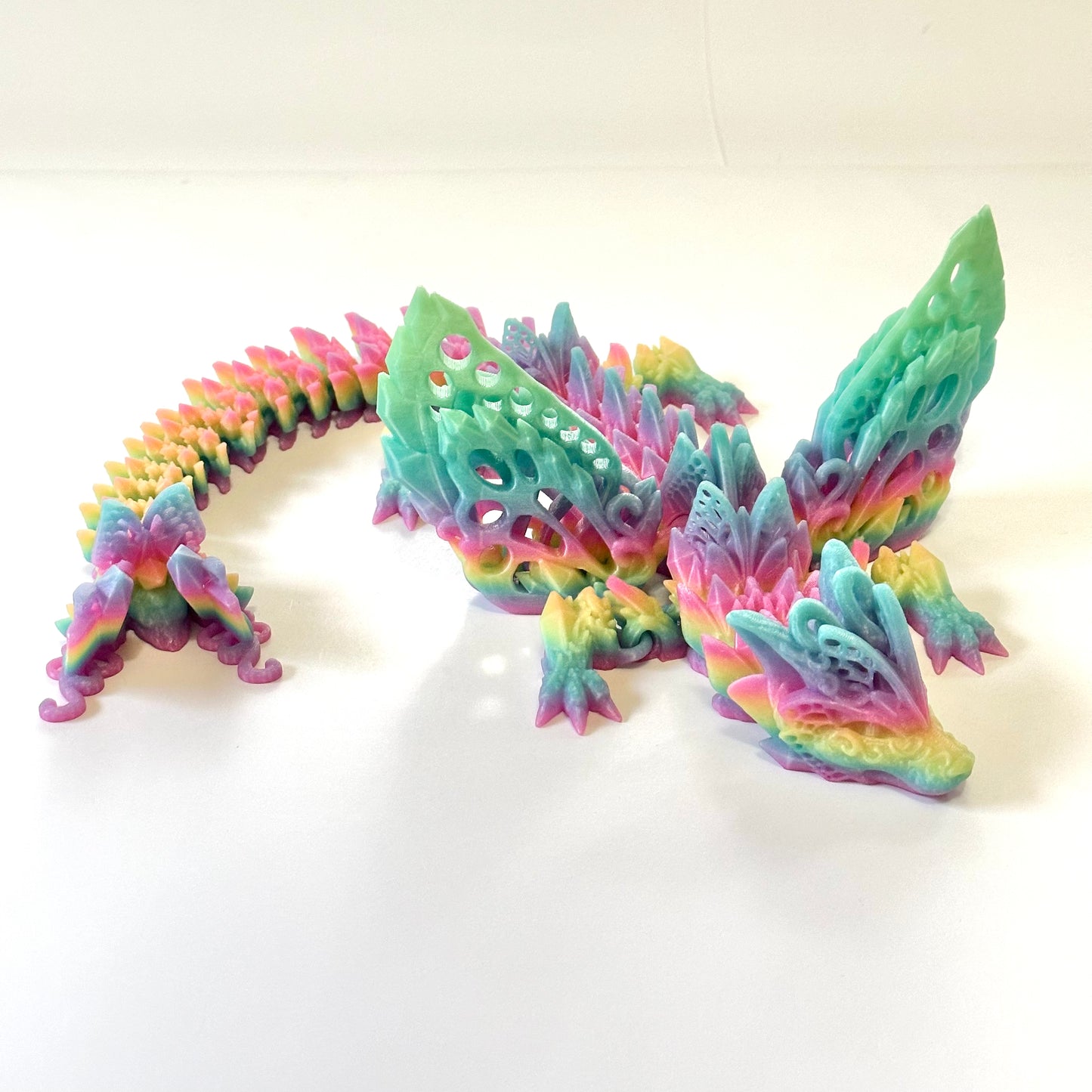 Fae Wolf Dragon - 3D Printed Articulating Figure