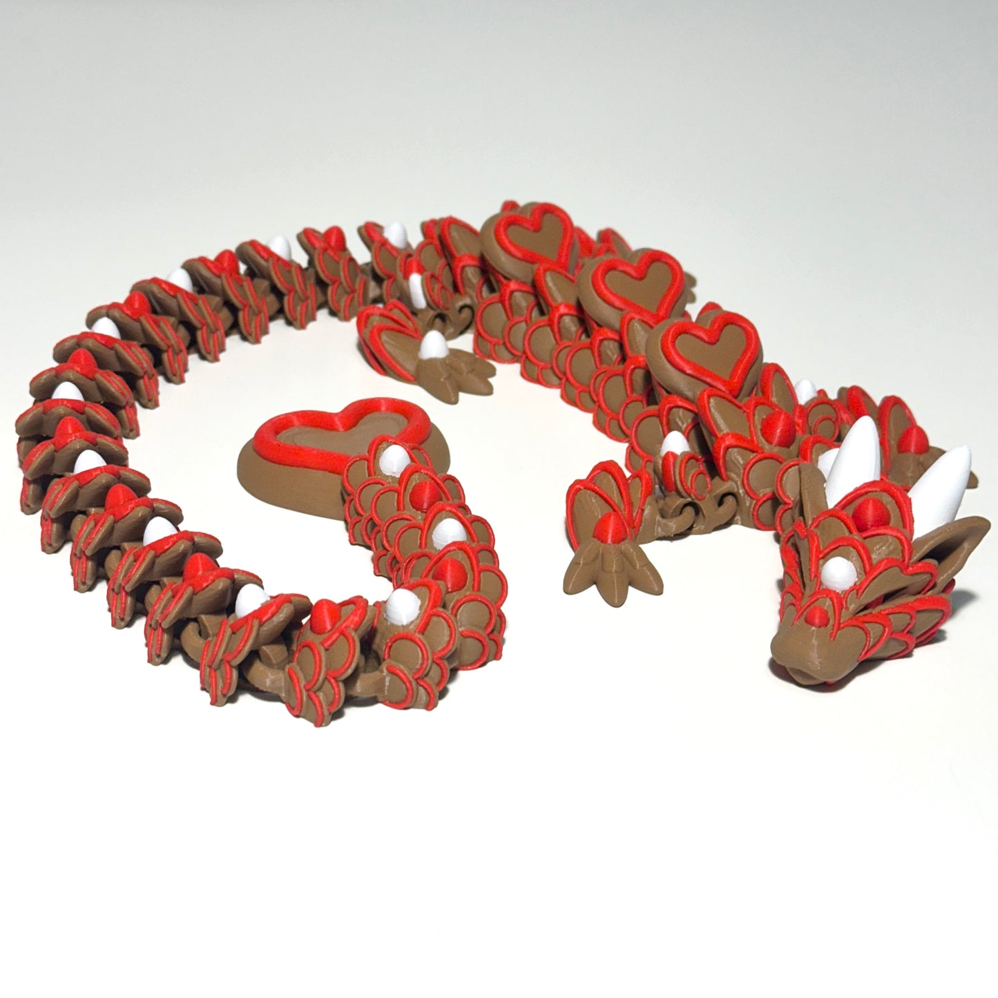 Large Cookie Heart Dragon - 3D Printed Articulating Figure