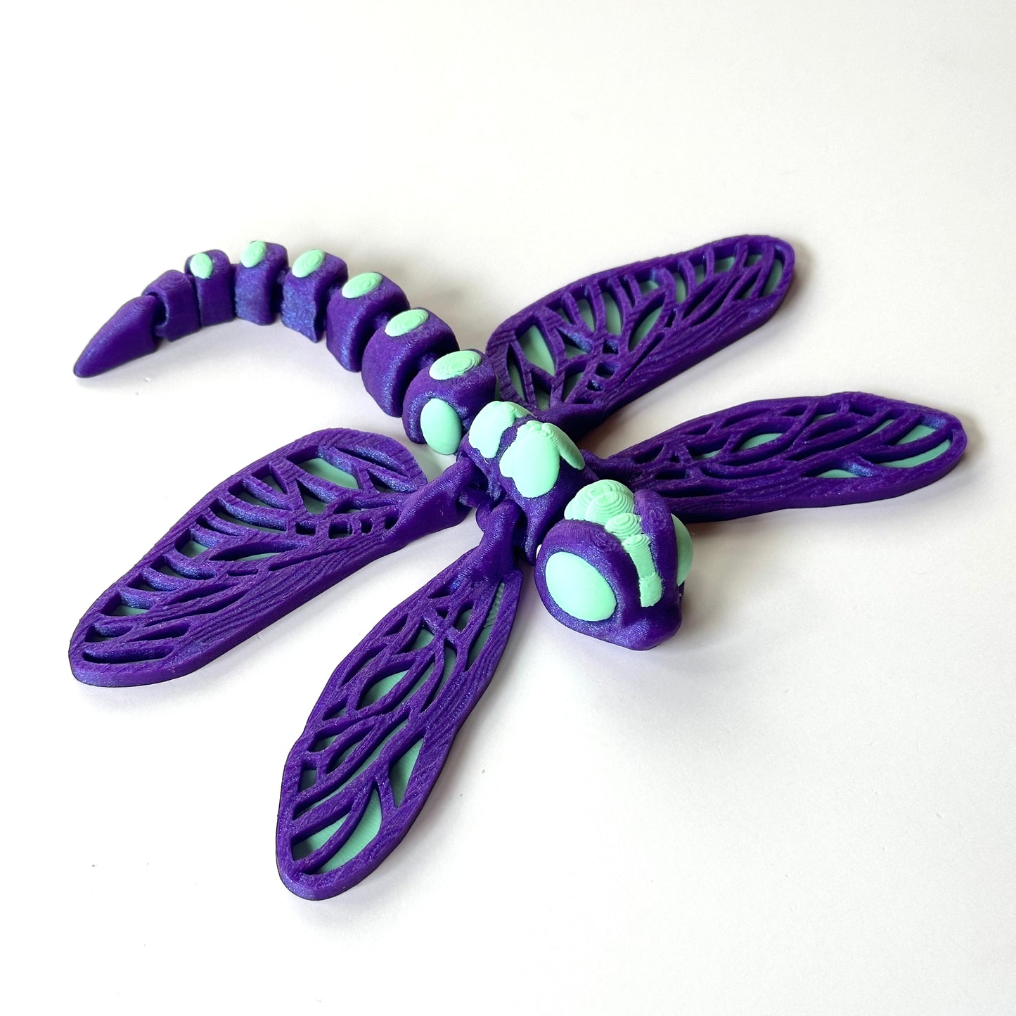 Dragonfly & Straw Topper - 3D Printed Articulating Figure