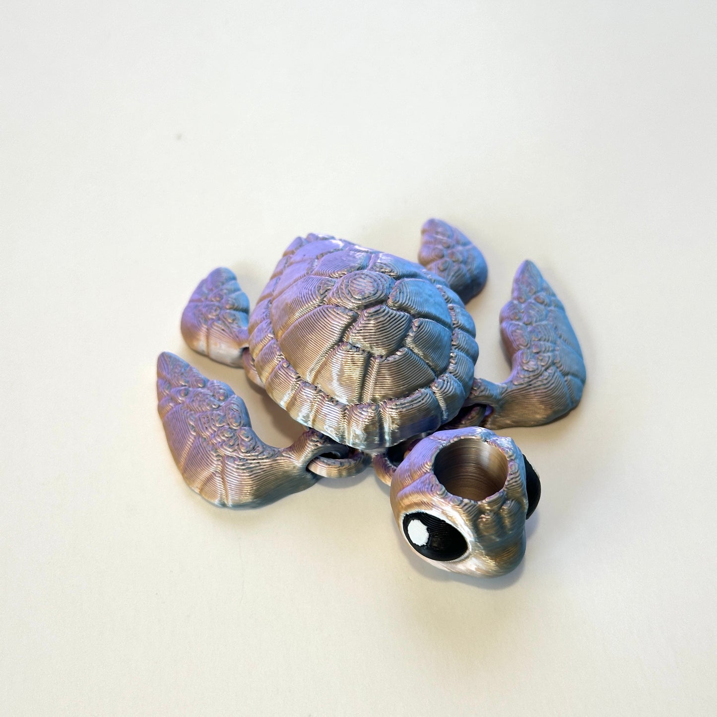 Sea Turtle Straw Topper - 3D Printed Articulating Figure