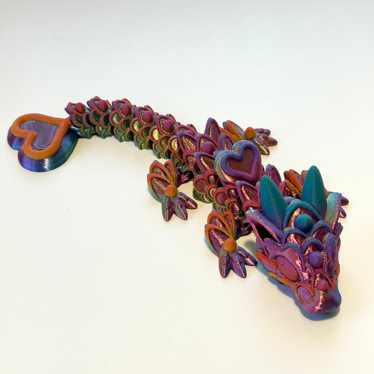 Baby Cookie Heart Dragon - 3D Printed Articulating Figure