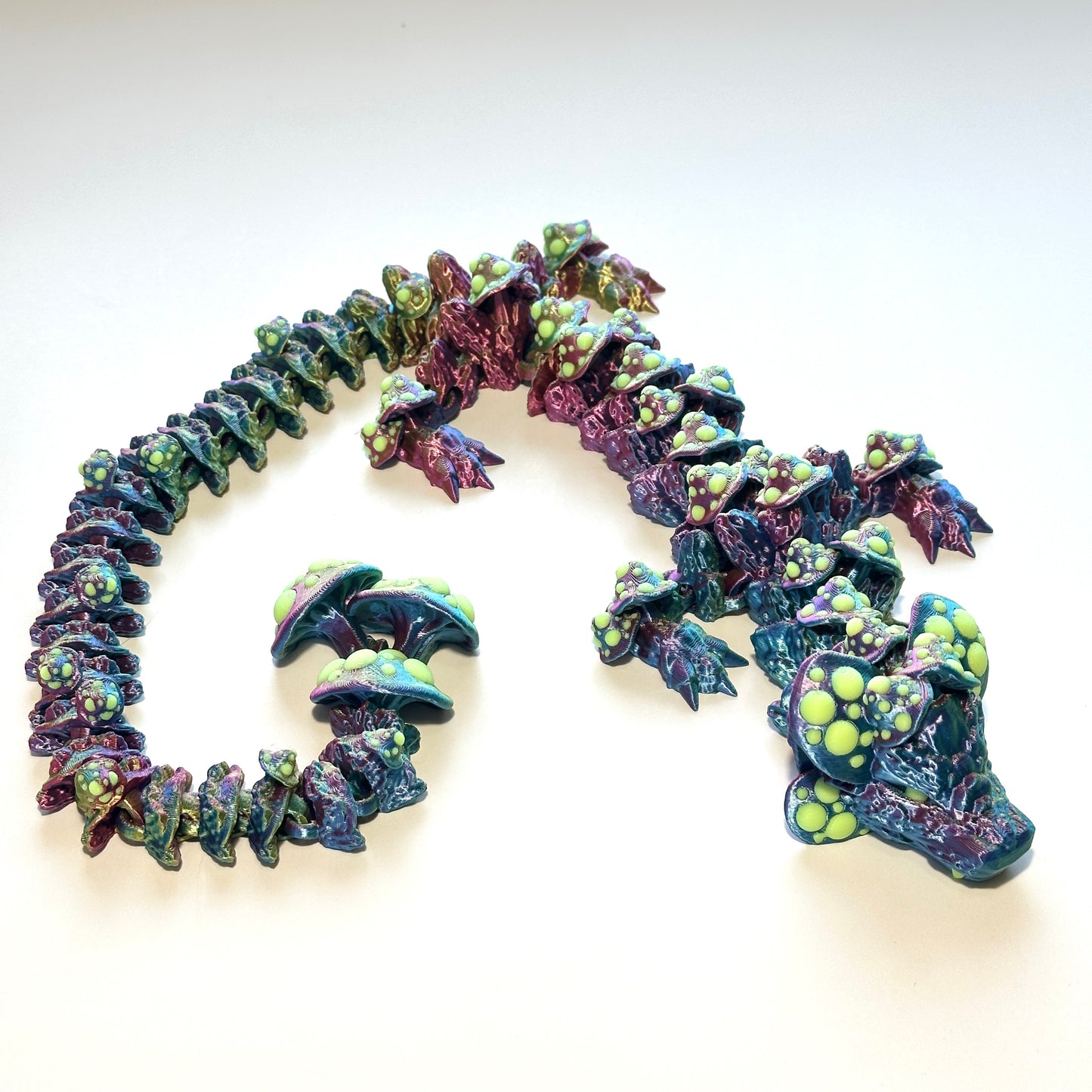 Large Mushroom Dragon - 3D Printed Articulating Figure