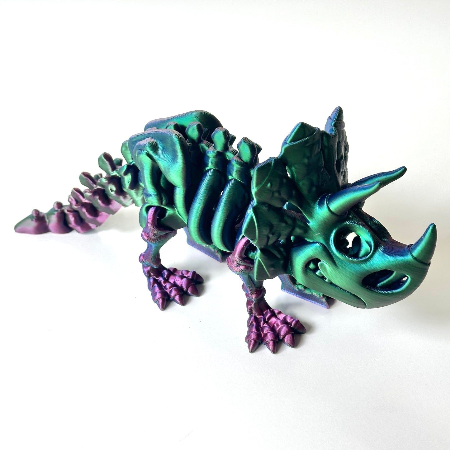 Flexi Skeleton Triceratops - 3D Printed Articulating Figure