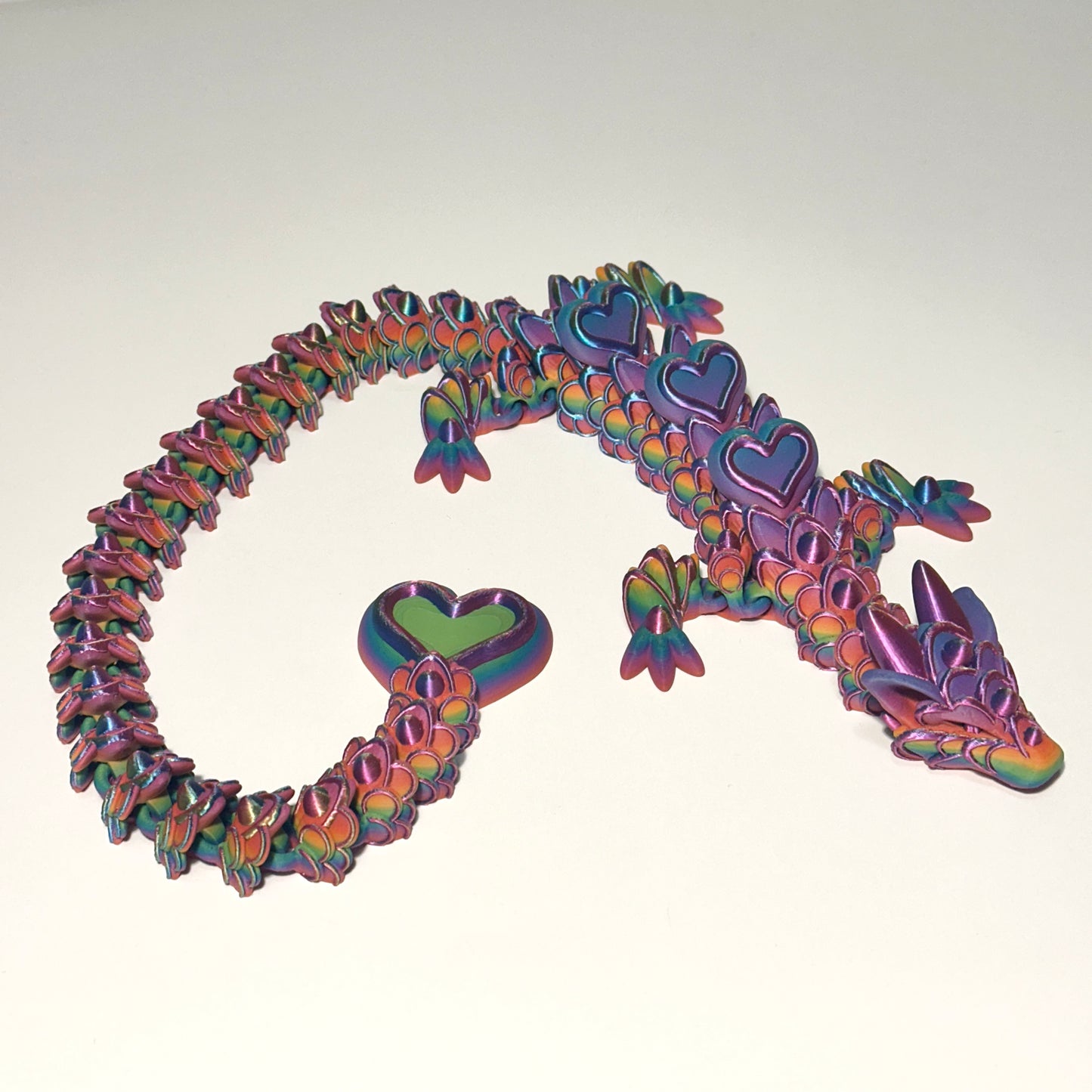 Large Cookie Heart Dragon - 3D Printed Articulating Figure