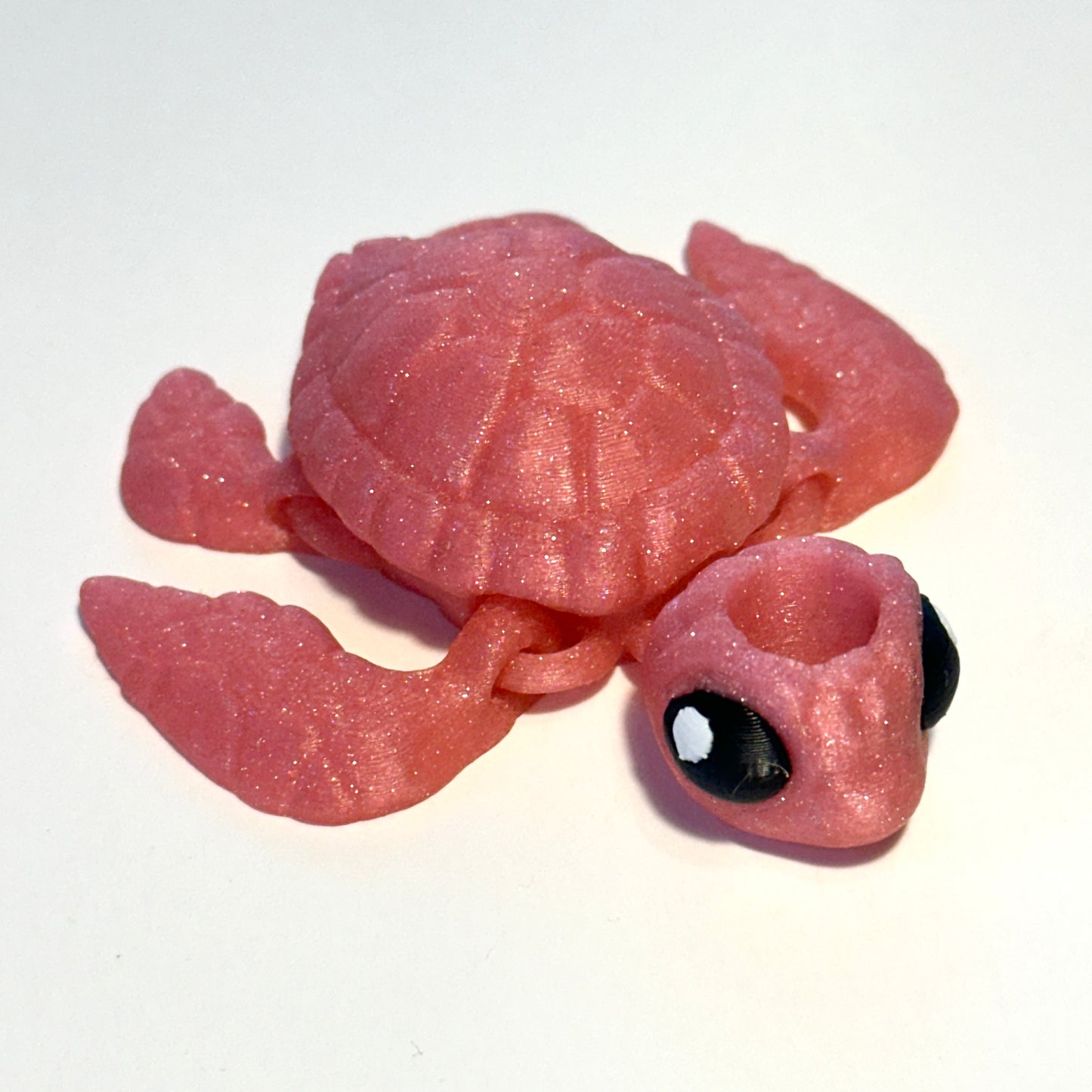 Sea Turtle Straw Topper - 3D Printed Articulating Figure
