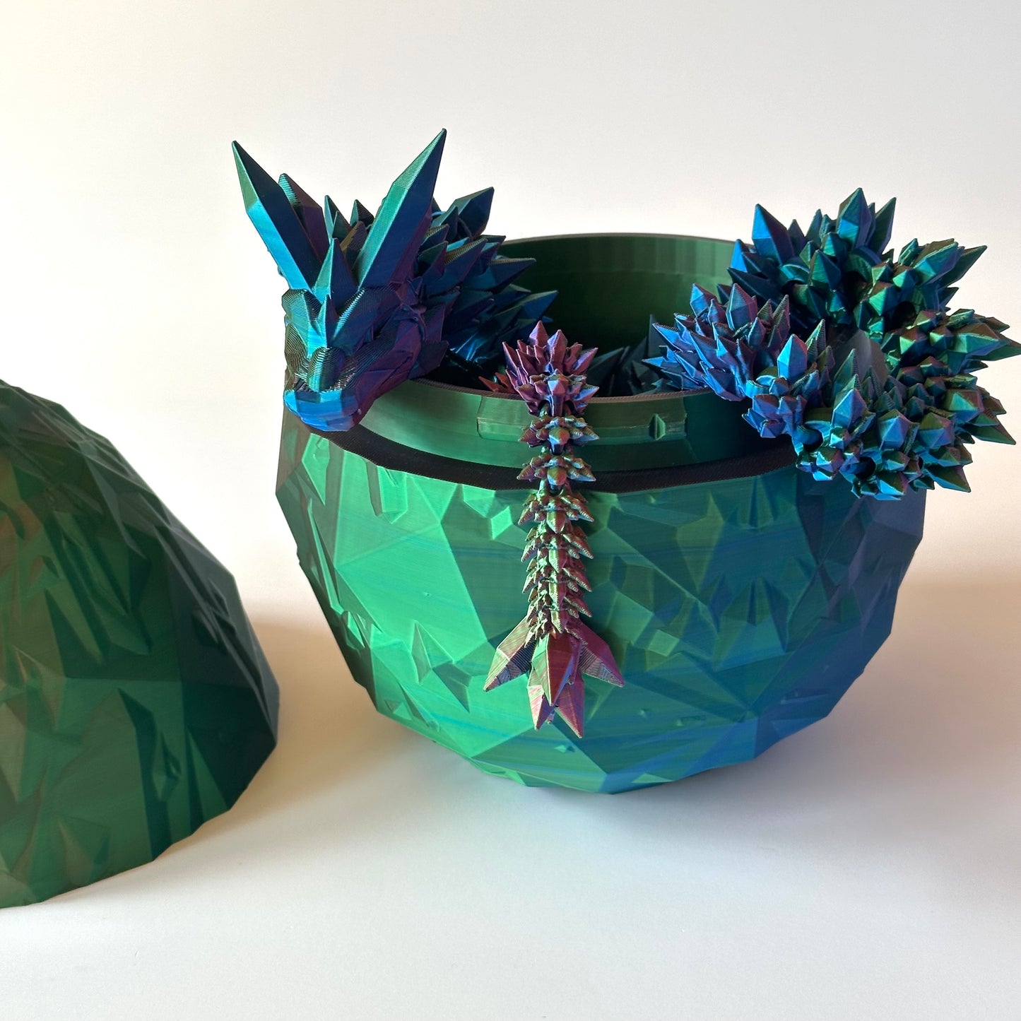 Large Crystal Dragon and Matching Egg Bundle