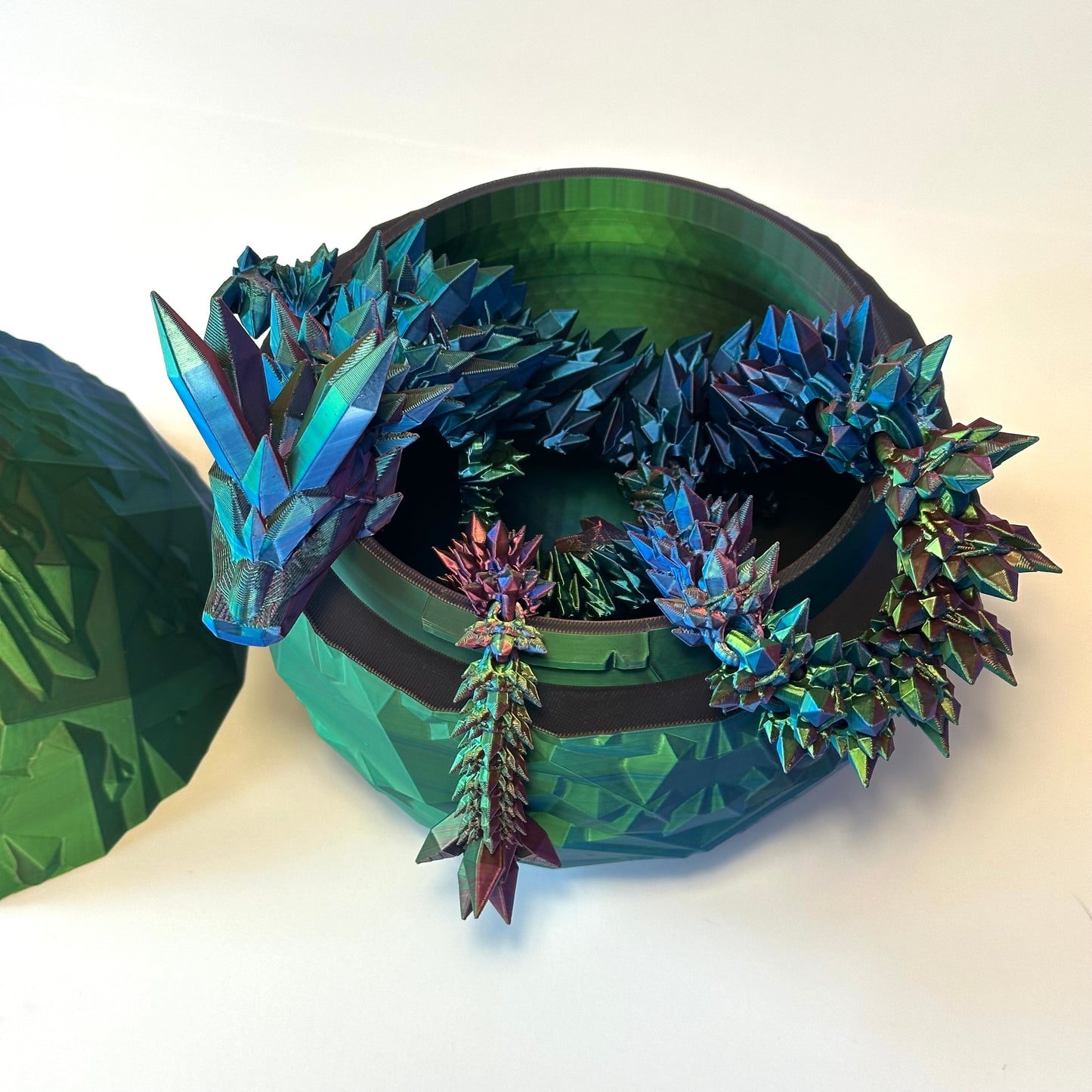 Large Crystal Dragon and Matching Egg Bundle