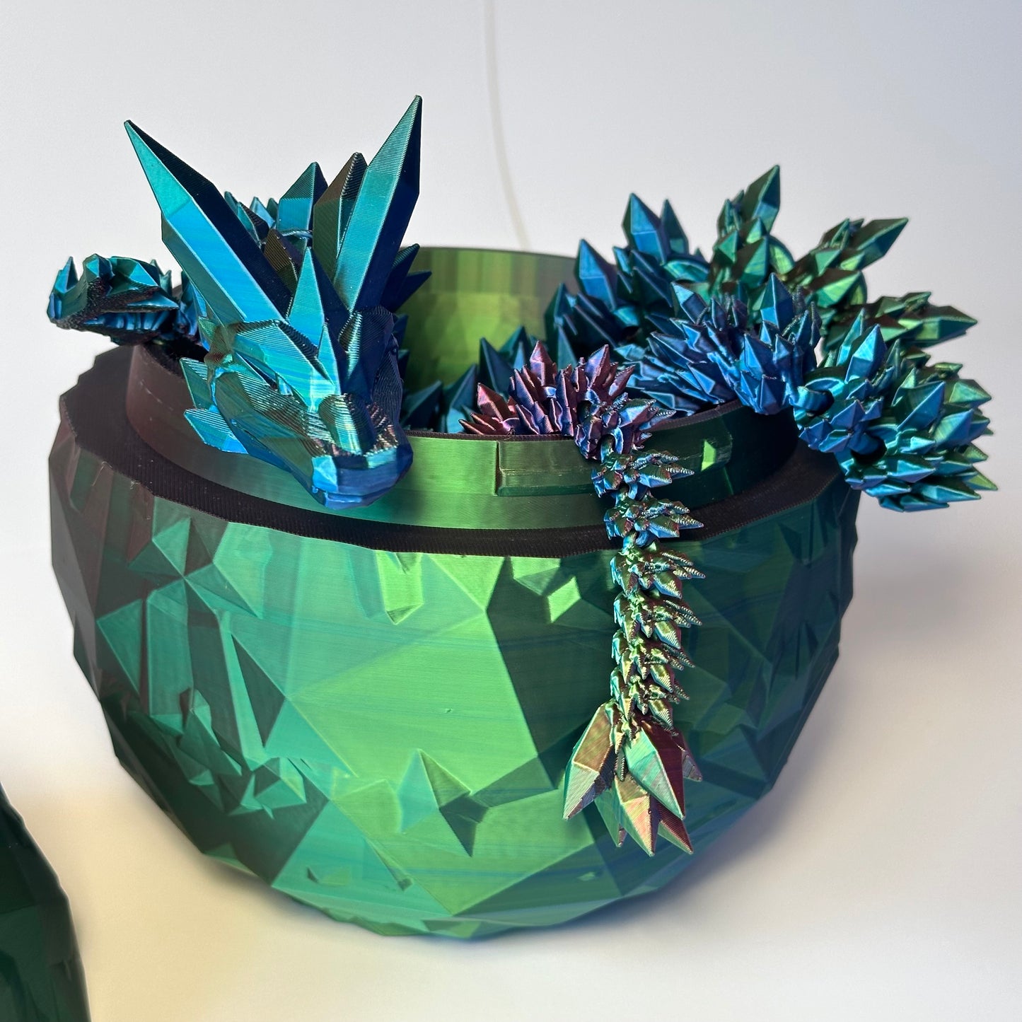 Large Crystal Dragon and Matching Egg Bundle