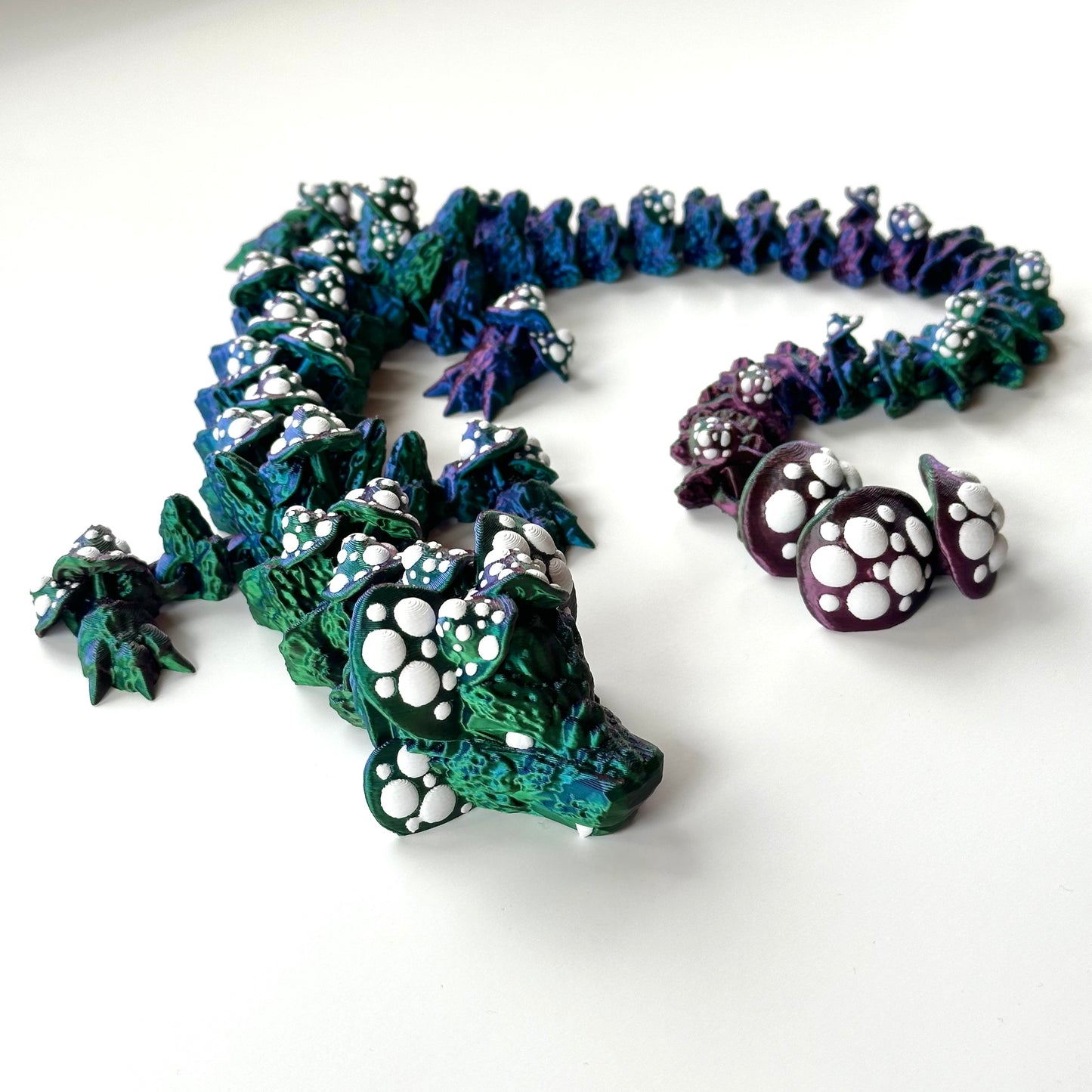 Large Mushroom Dragon - 3D Printed Articulating Figure