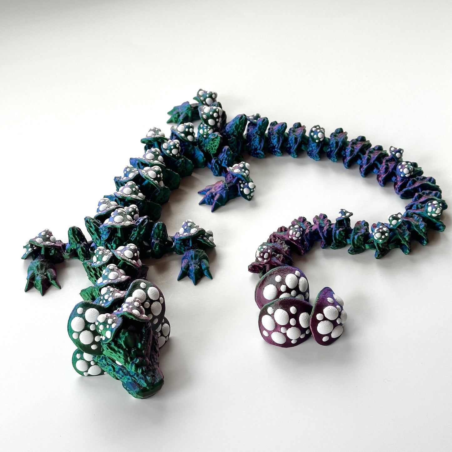 Large Mushroom Dragon - 3D Printed Articulating Figure