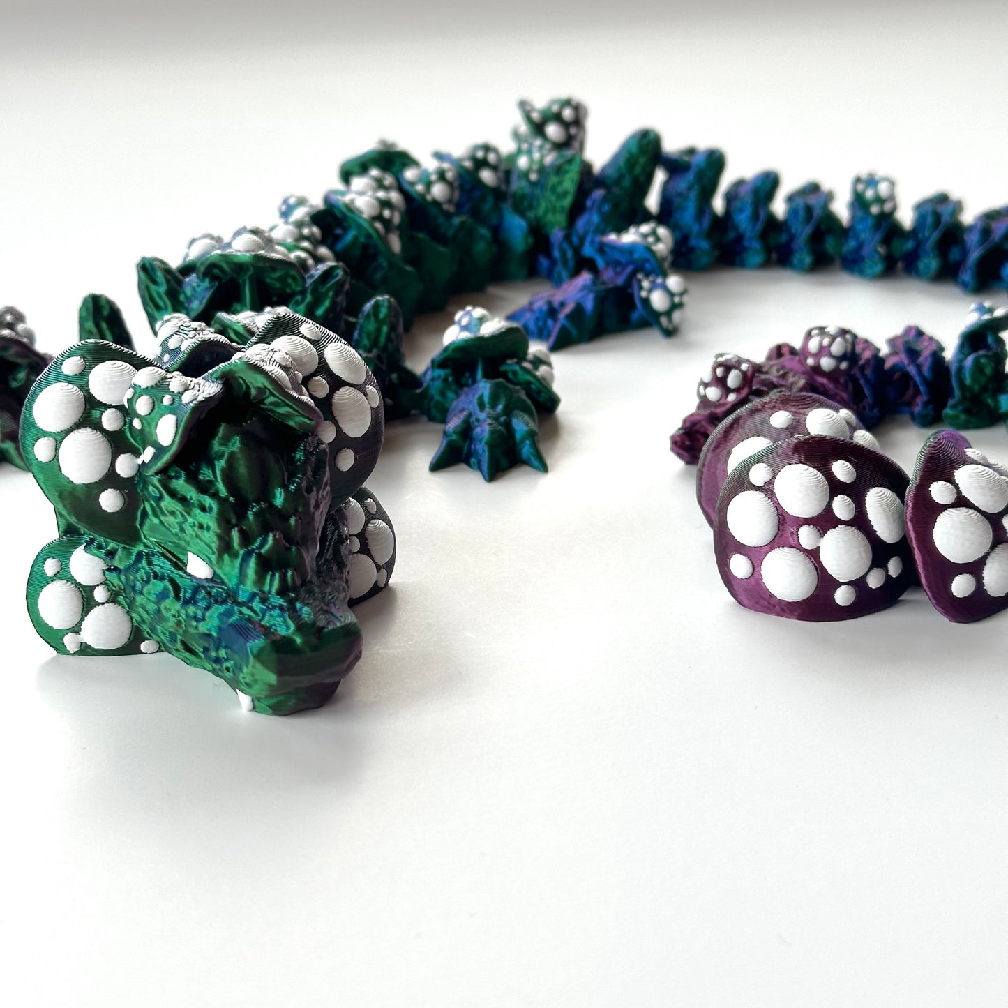 Large Mushroom Dragon - 3D Printed Articulating Figure